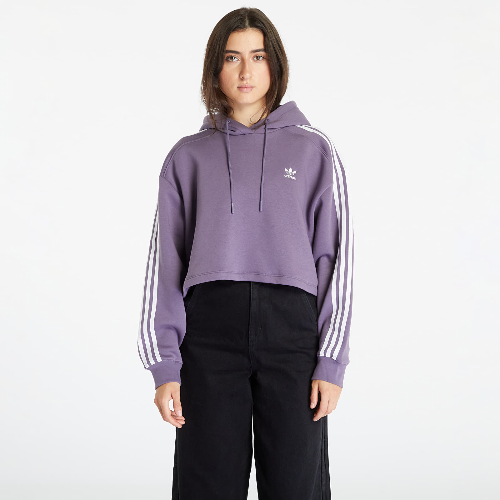 Adidas hoodie cropped sales