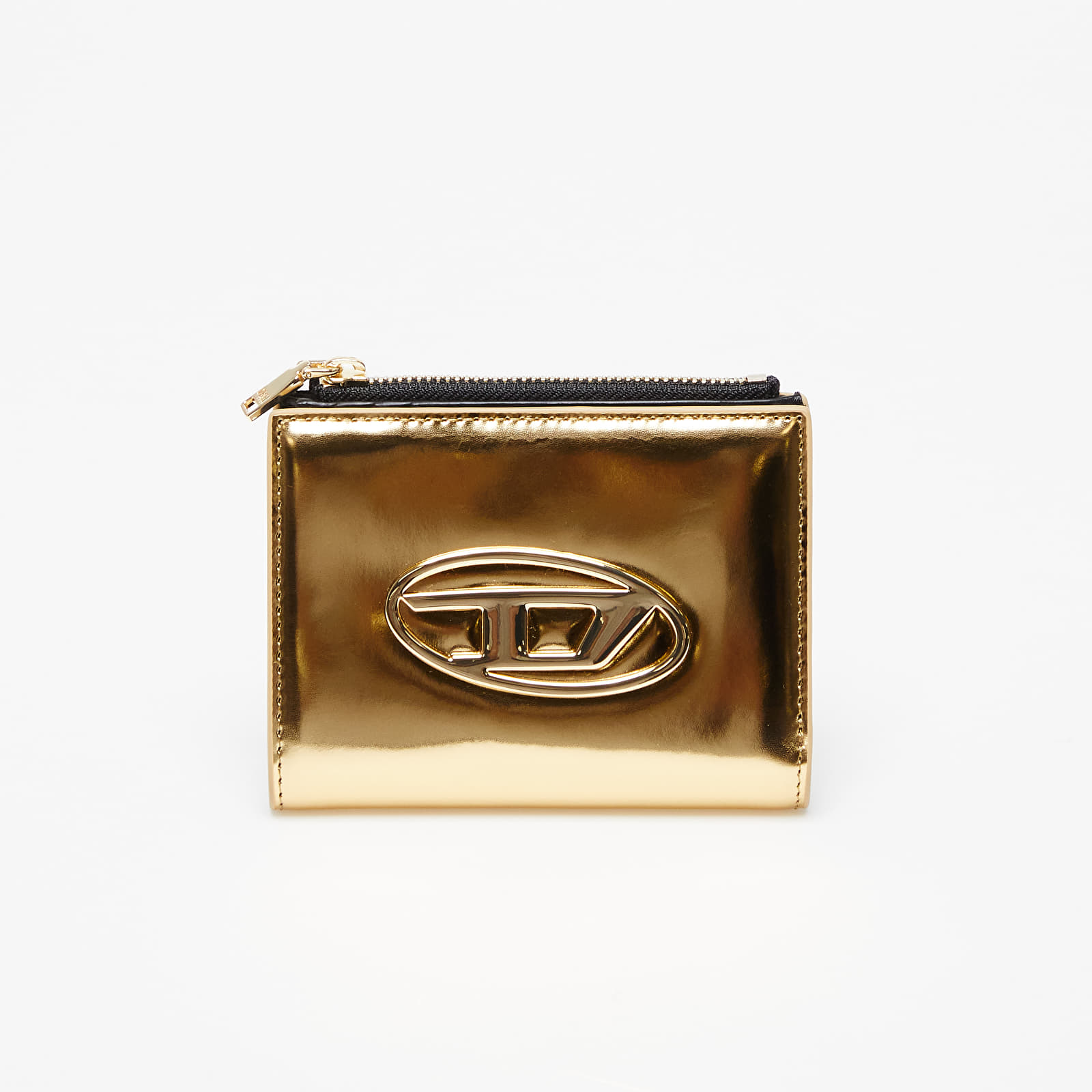 Carteras Diesel Bi-Fold Zip Wallet Gold
