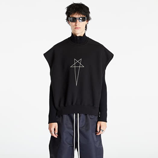 Vests Rick Owens Sl Jumbo Tatlin Sweat Vest Black/ Pearl