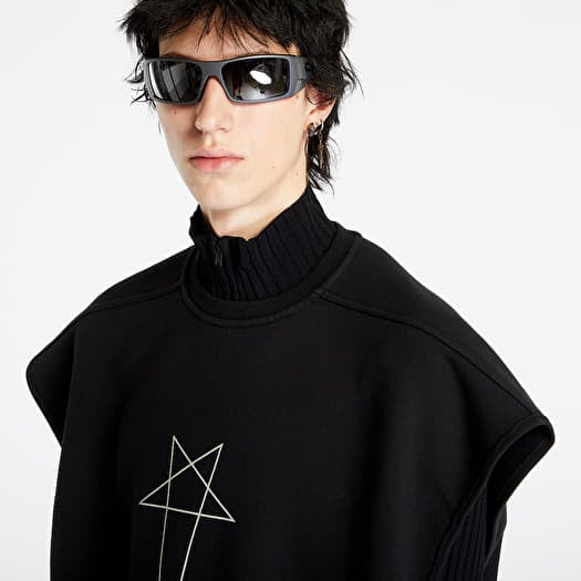 Vests Rick Owens Sl Jumbo Tatlin Sweat Vest Black/ Pearl Vests Rick Owens Sl Jumbo Tatlin Sweat Vest Black/ Pearl