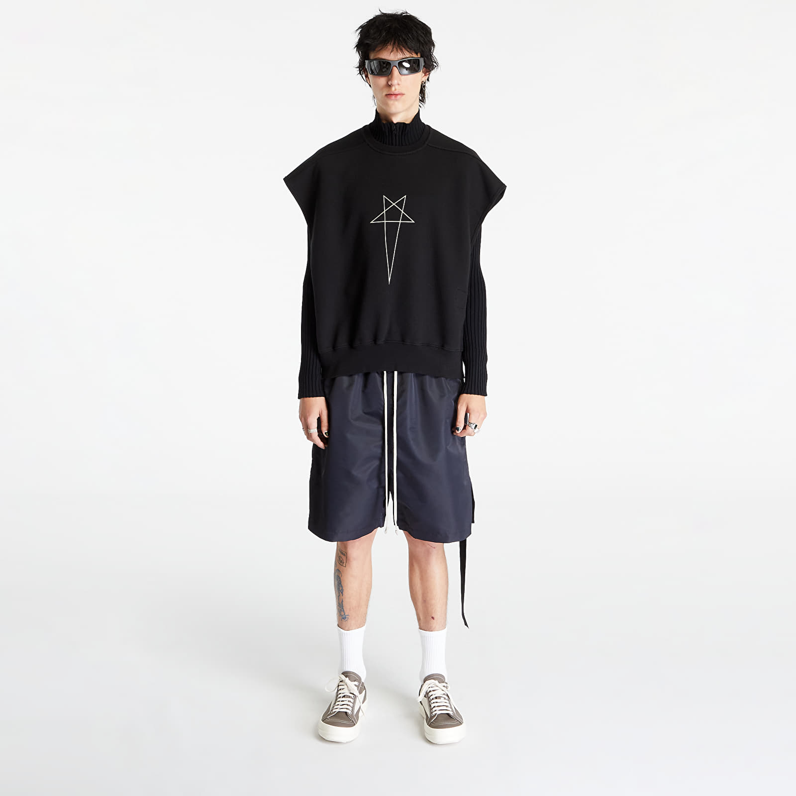 Veste Rick Owens Sl Jumbo Tatlin Sweat Vest Black/ Pearl