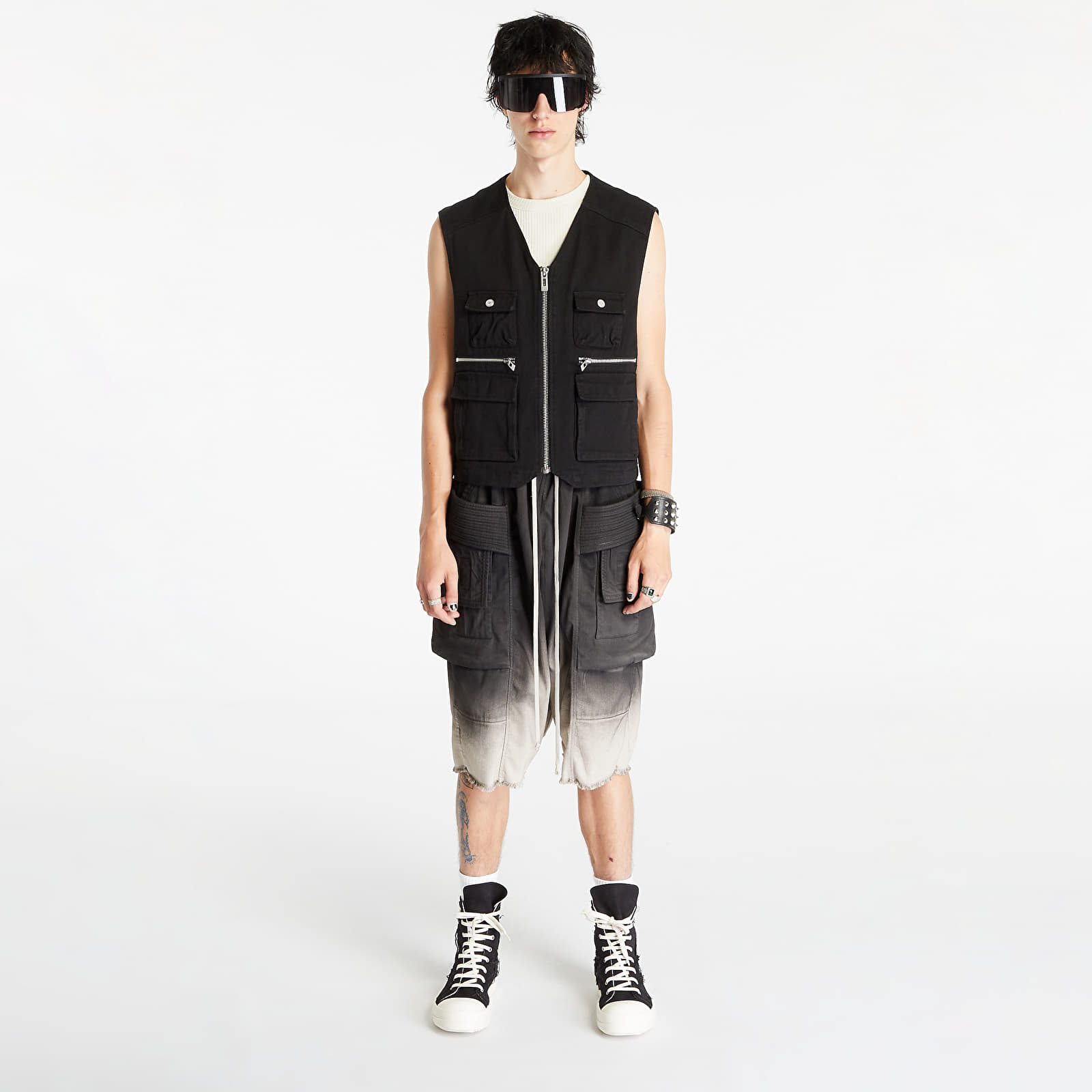 Shorts Rick Owens Creatch Cargo Pods Shorts Black Pearl Degrade