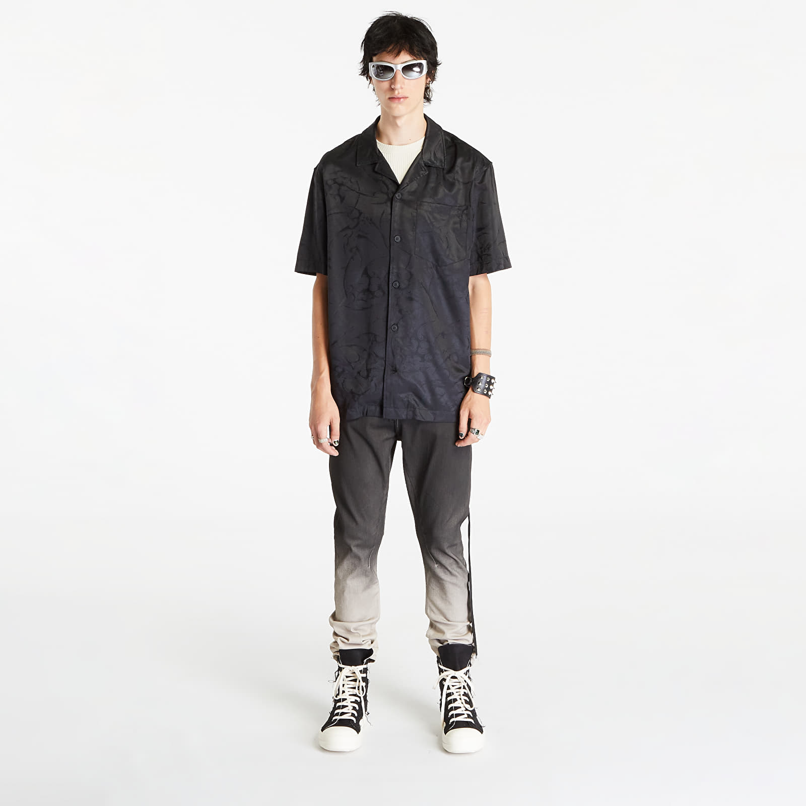 Jeansy Rick Owens Detroit Cut Jeans Black Pearl Degrade