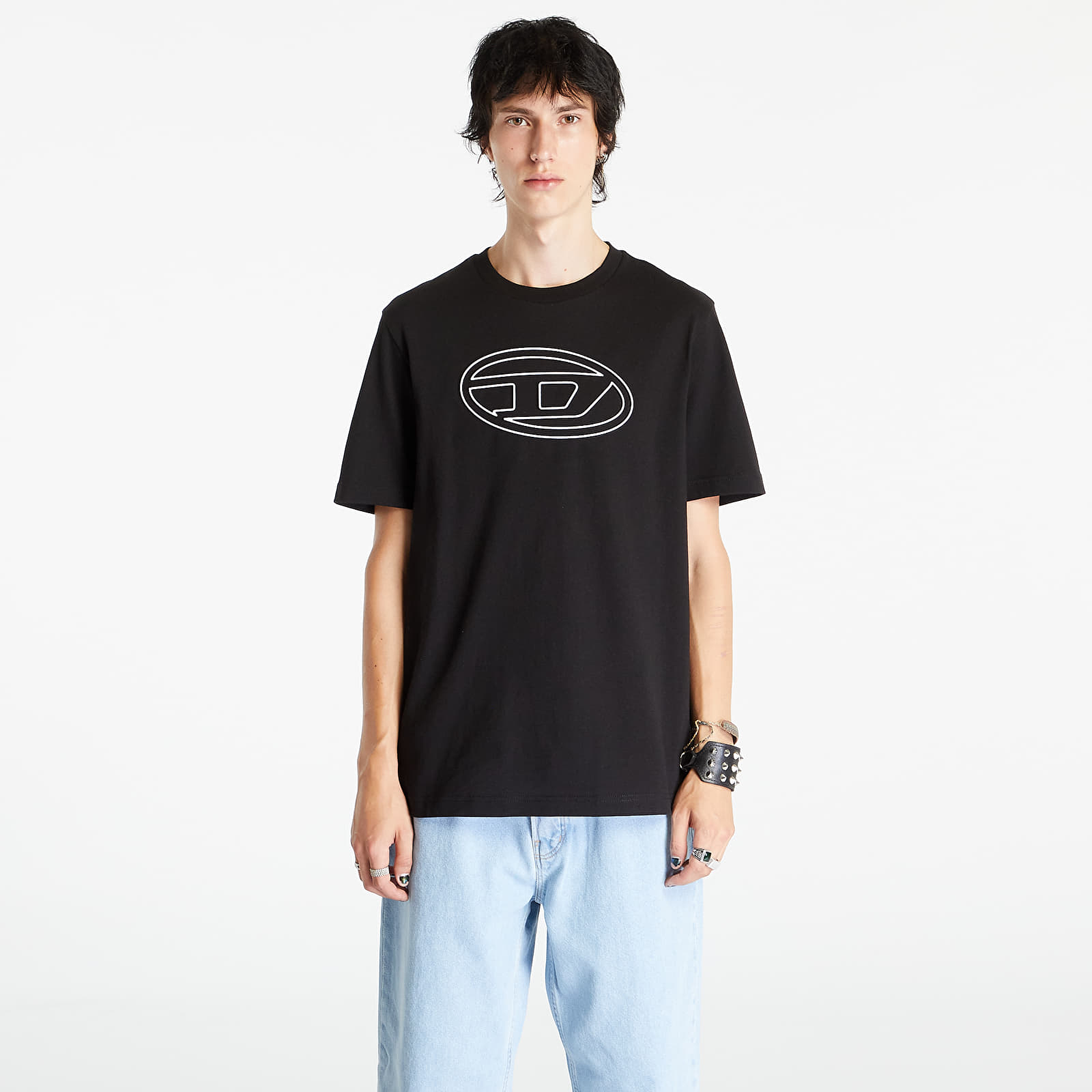 Magliette Diesel T-Just-Bigoval Short Sleeve T-Shirt Black