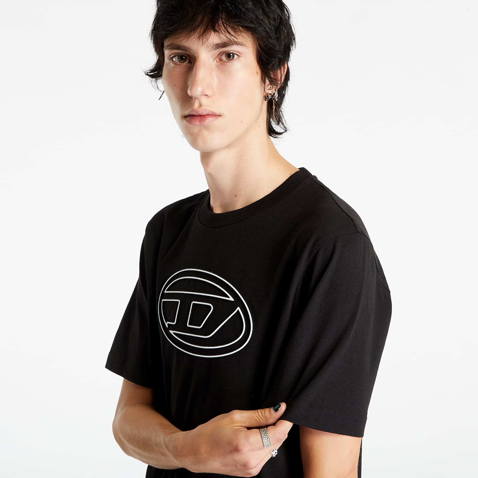 Magliette Diesel T-Just-Bigoval Short Sleeve T-Shirt Black
