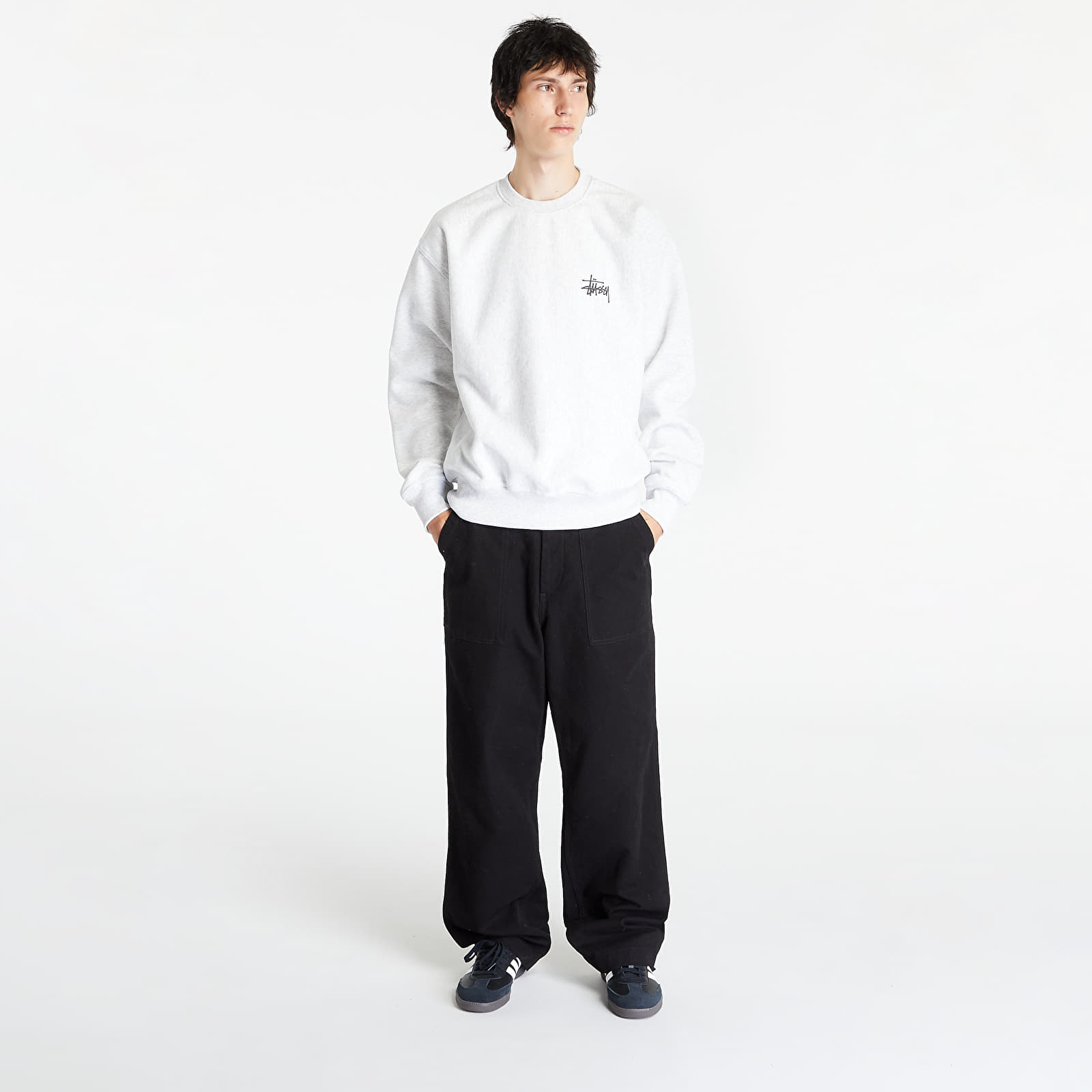 Hoodies and sweatshirts  Stüssy Basic Stussy Crewneck UNISEX Ash Heather