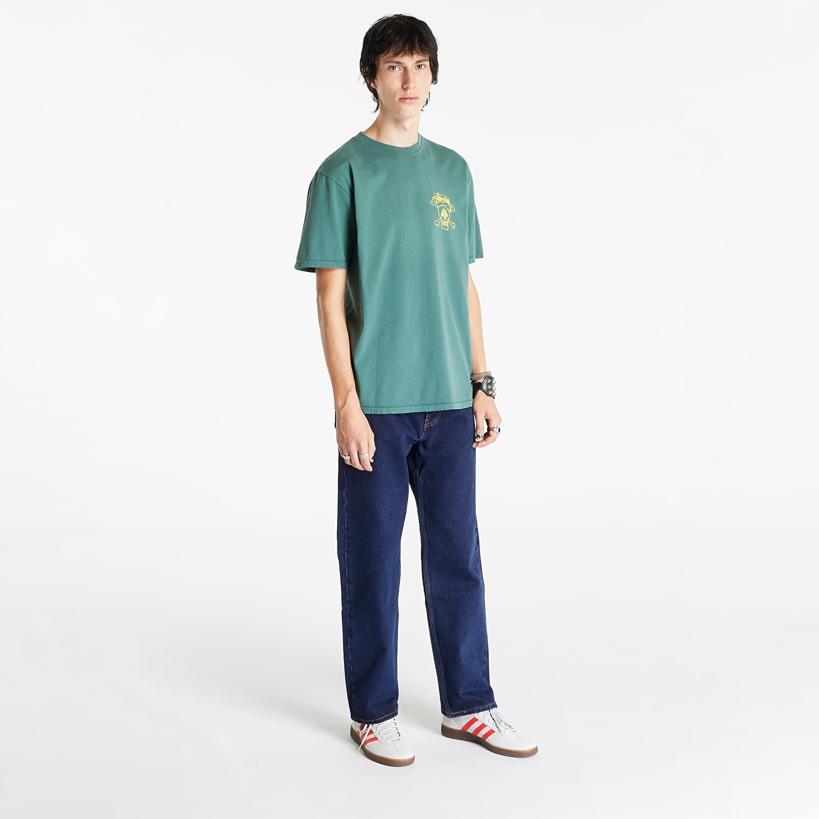 T-Shirts Stüssy Skull & Bones Pig. Dyed Short Sleeve Tee UNISEX Forest