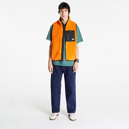 Stüssy Sherpa Reversible Vest UNISEX Tangerine | Footshop