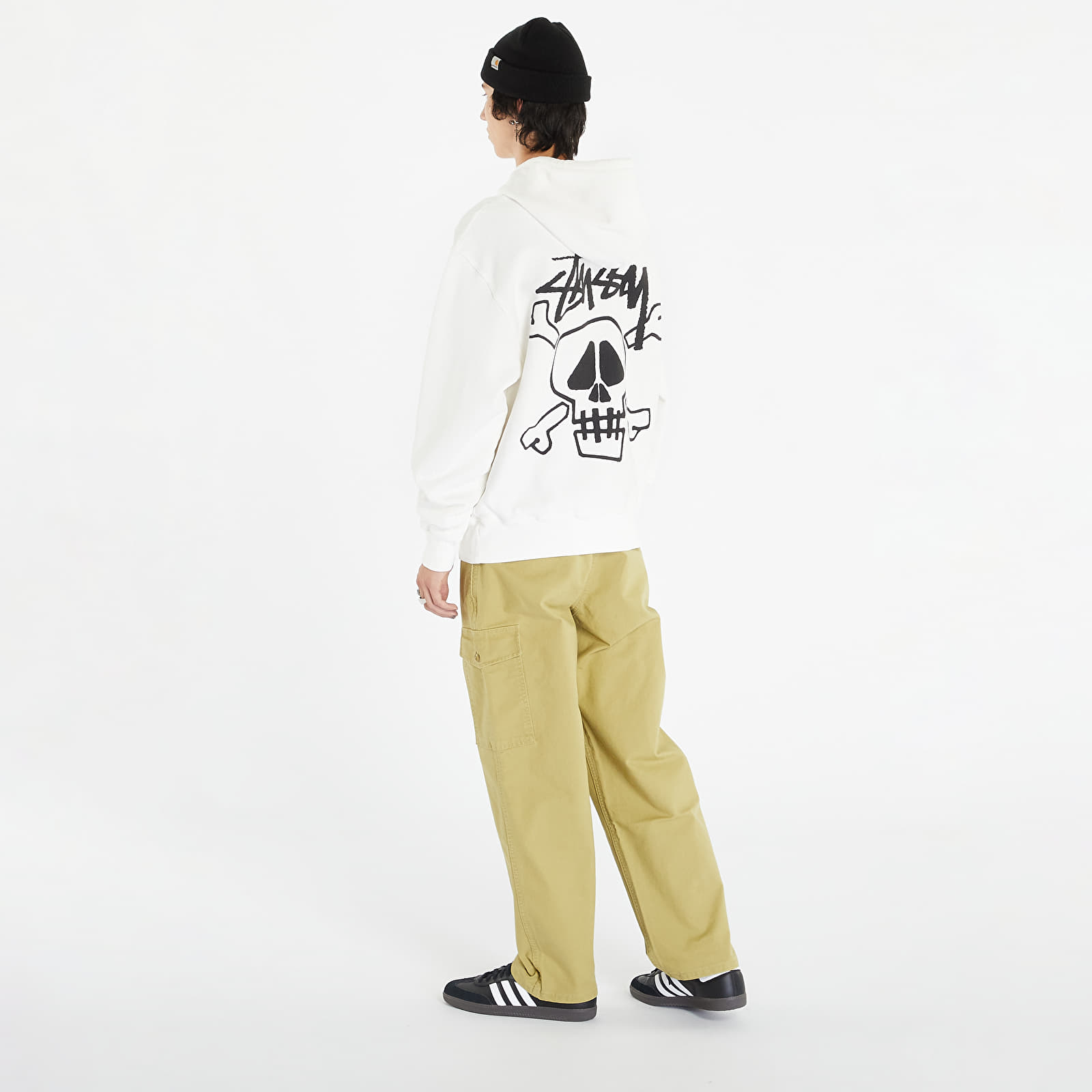 Felpe Stüssy Skull & Bones Pig. Dyed Hoodie UNISEX Natural
