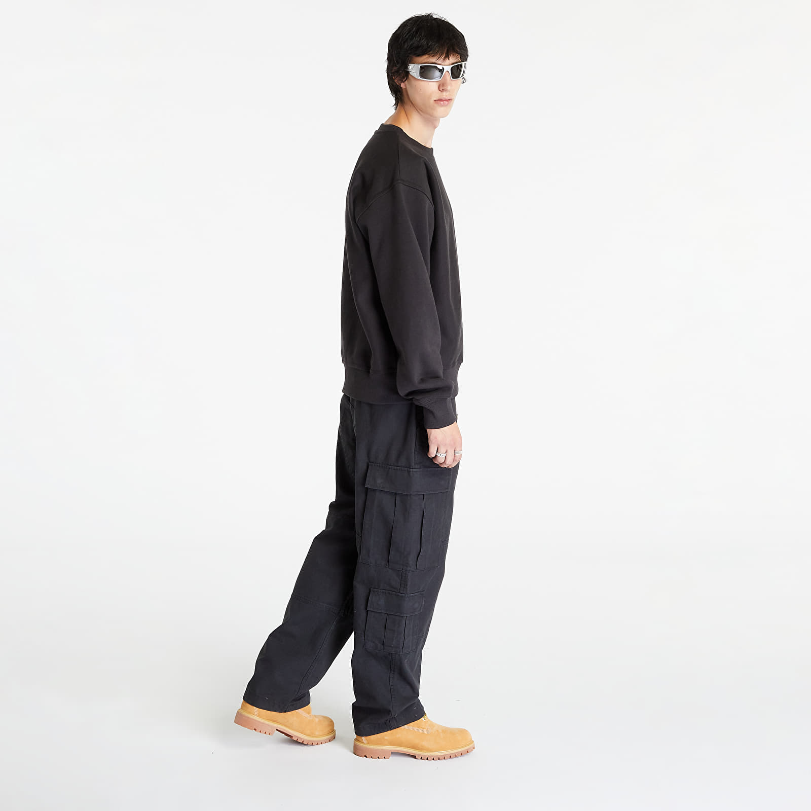 Hoodies and sweatshirts  Stüssy Stock Logo Crewneck UNISEX Washed Black