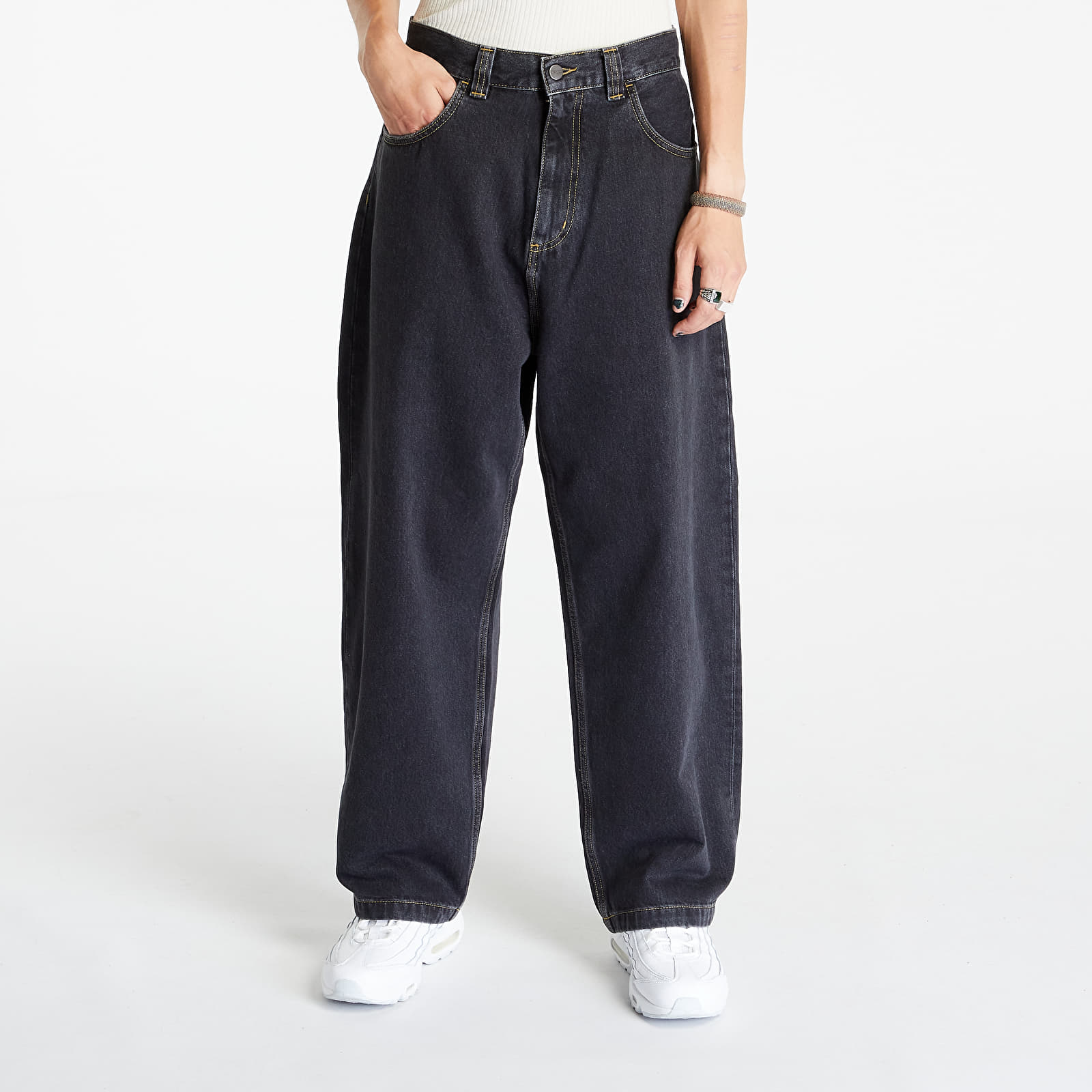 Jeansy Carhartt WIP Brandon Pant Black Stone Washed