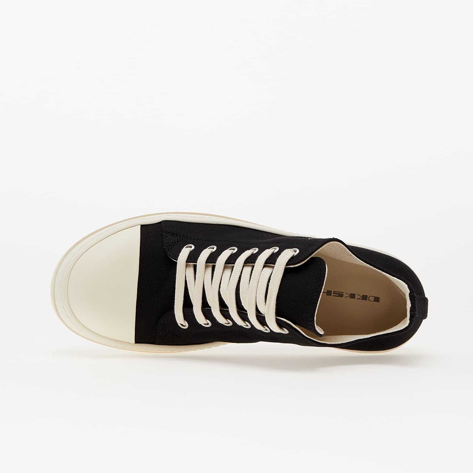 Vyriška avalynė Rick Owens Denim Shoes - Low Sneaks Black/ Pearl/ Milk/ Milk