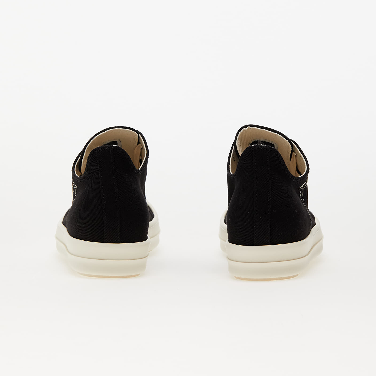 Vyriška avalynė Rick Owens Denim Shoes - Low Sneaks Black/ Pearl/ Milk/ Milk