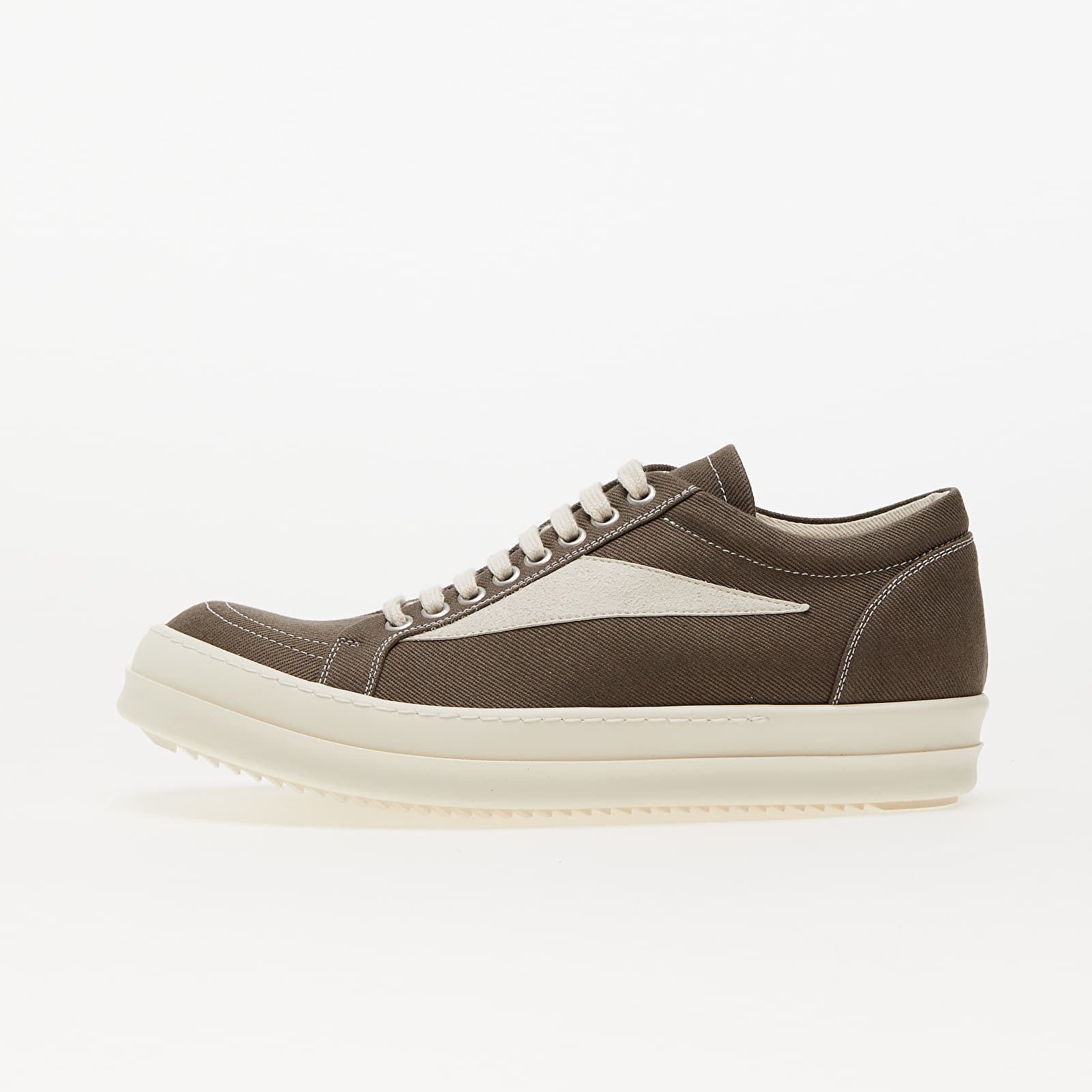 Încălțăminte și sneakerși pentru bărbați Rick Owens Denim Shoes - Vintage Sneaks Dust/ Milk/ Milk