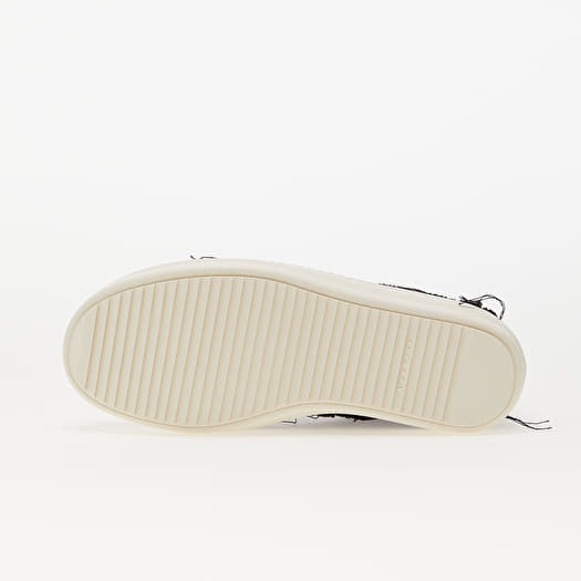 Rick Owens Denim Shoes - Slashed Low Sneaks Black/ Milk/ Milk