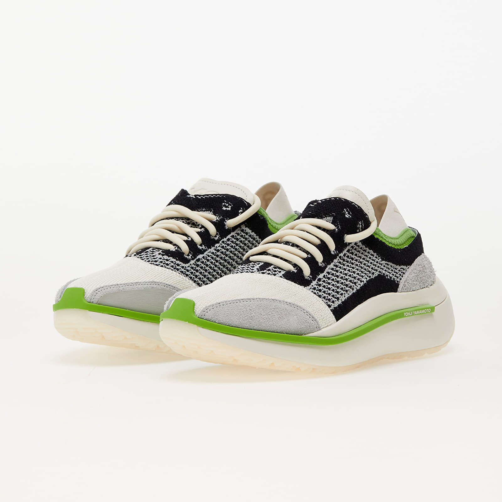 Men's shoes Y-3 Qisan Knit Off White/ Wonder Silver/ Team Green