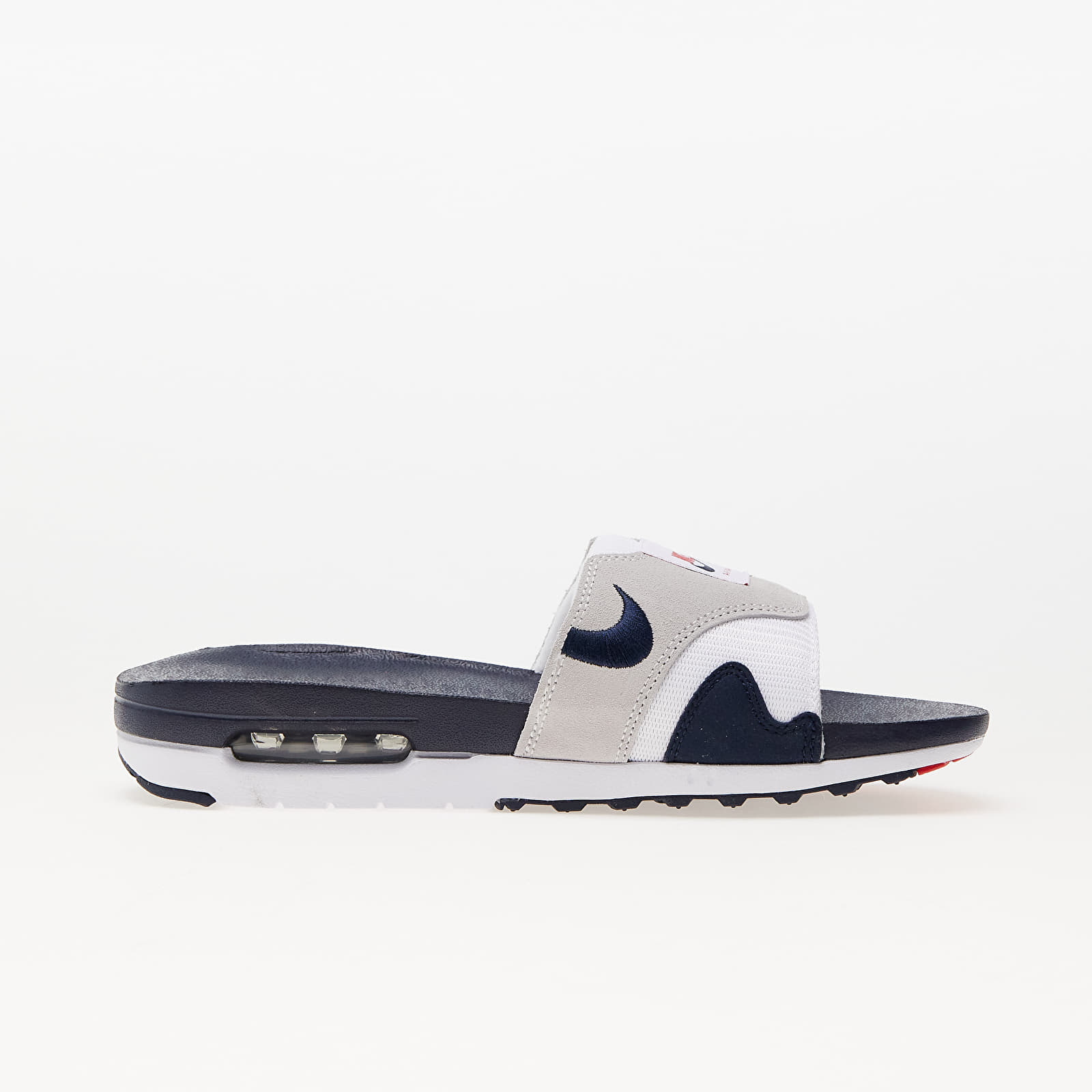 Încălțăminte și sneakerși pentru bărbați Nike Air Max 1 Slide White/ Obsidian-Lt Neutral Grey