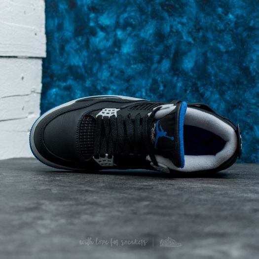 Men s shoes Air Jordan 4 Retro Black Game Royal Matte Silver