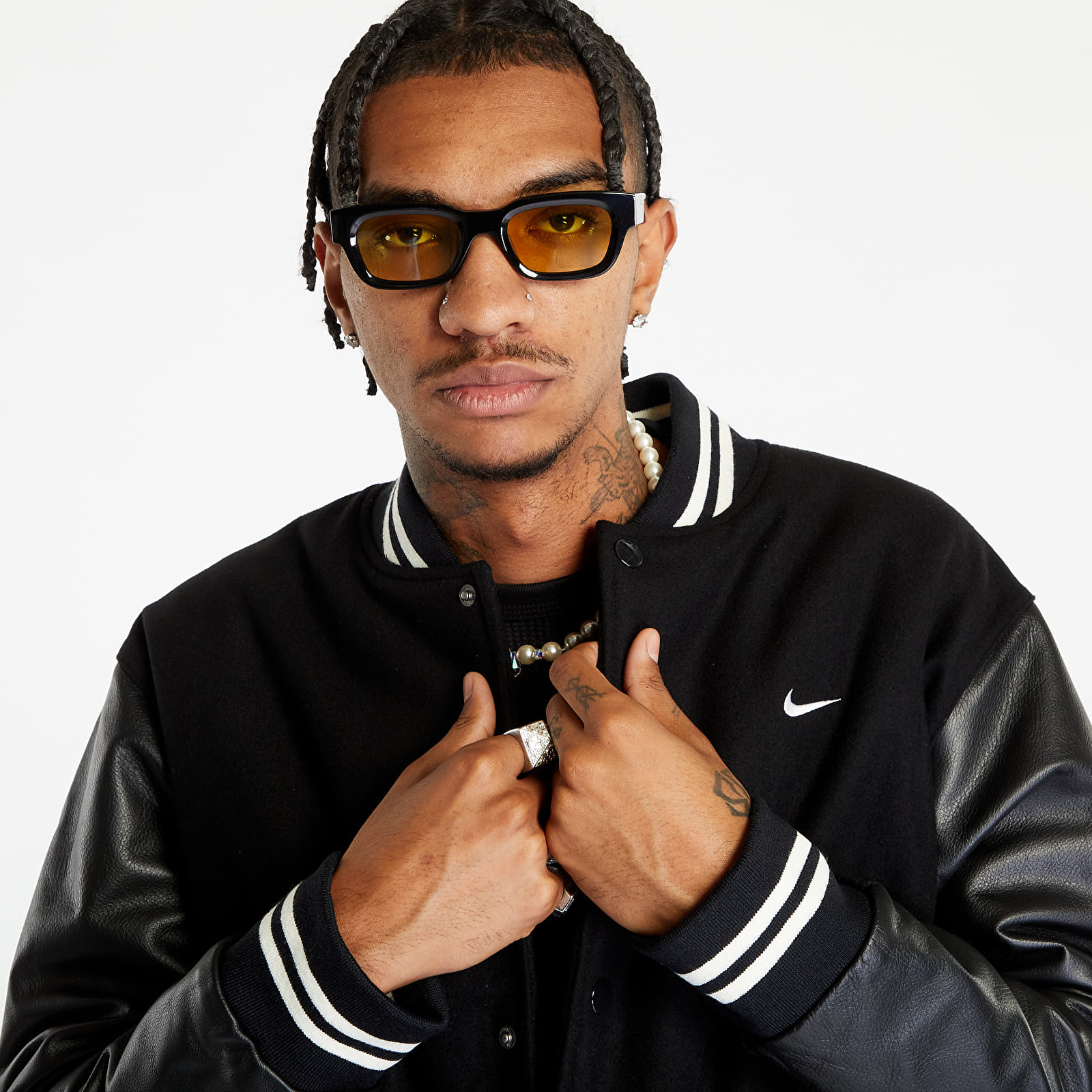Bombers Nike Authentics Men's Varsity Jacket Black/ White