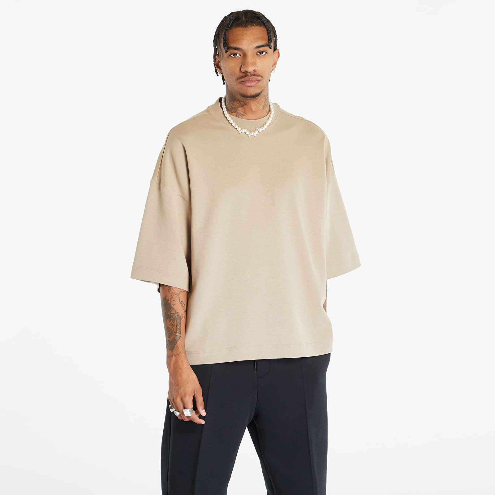 Koszulki Nike Sportswear Tech Fleece Short Sleeve Tee Khaki
