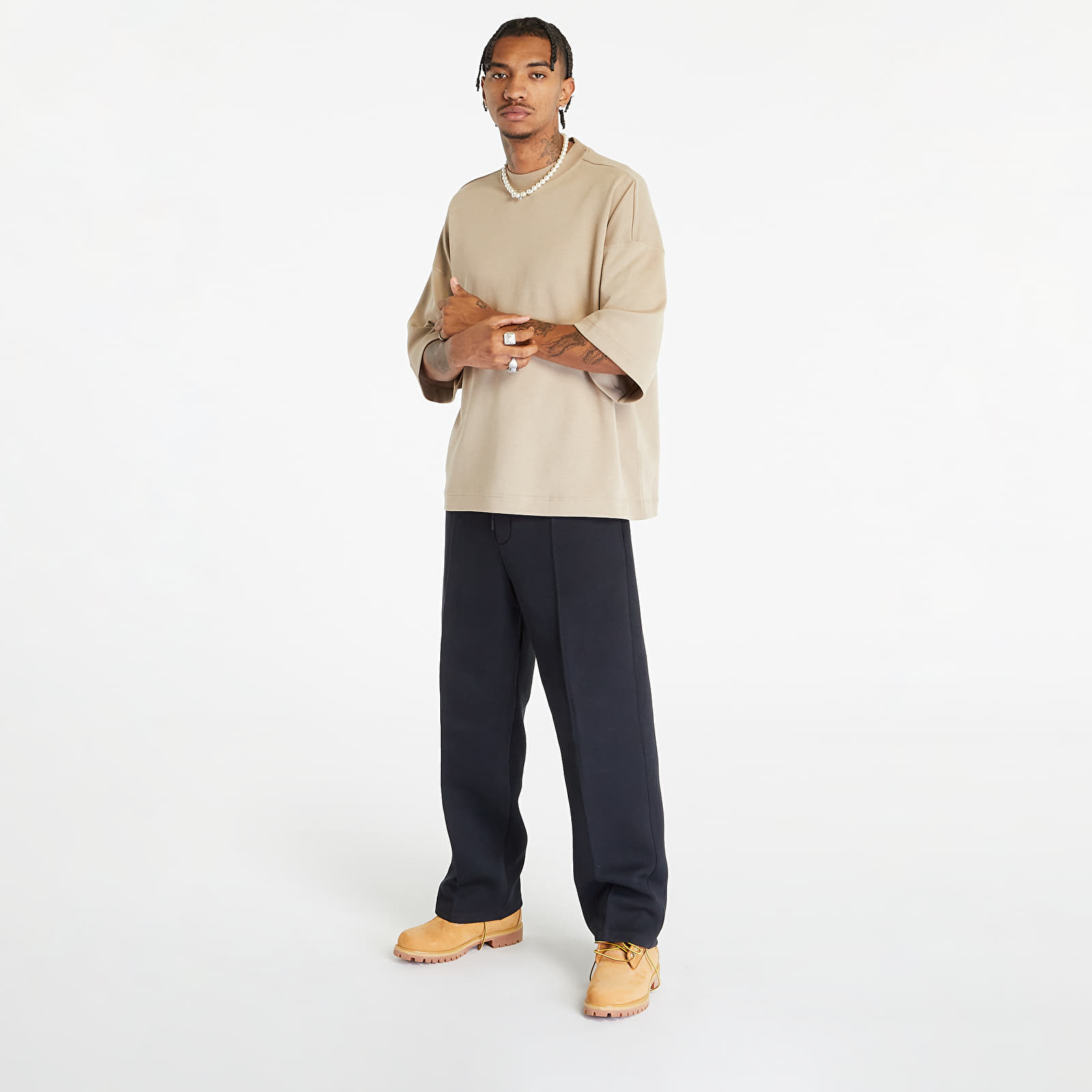 Koszulki Nike Sportswear Tech Fleece Short Sleeve Tee Khaki