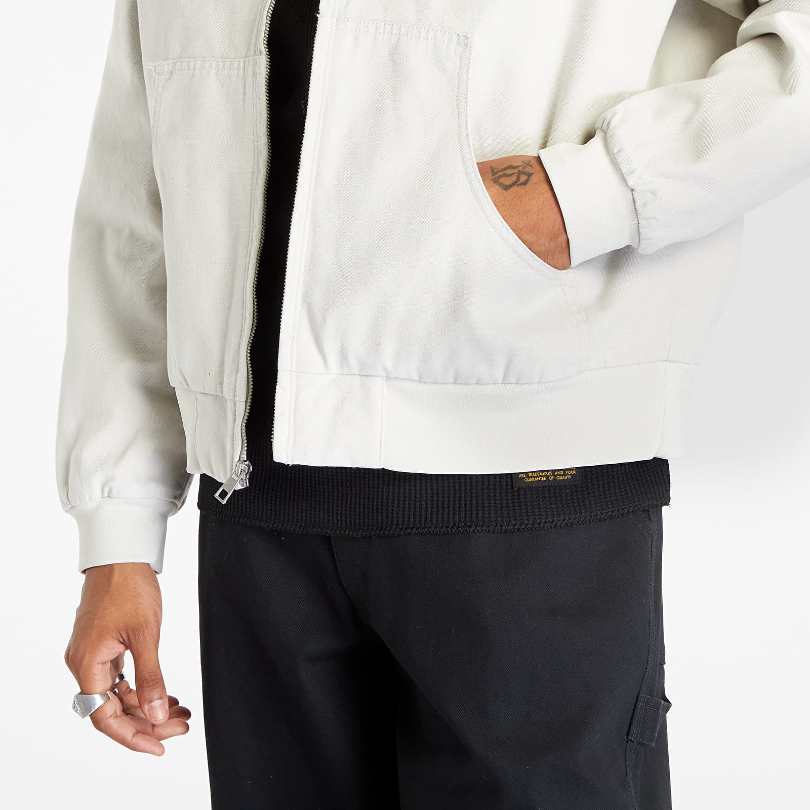 Kurtki Nike Life Men's Padded Hooded Jacket Light Bone/ White