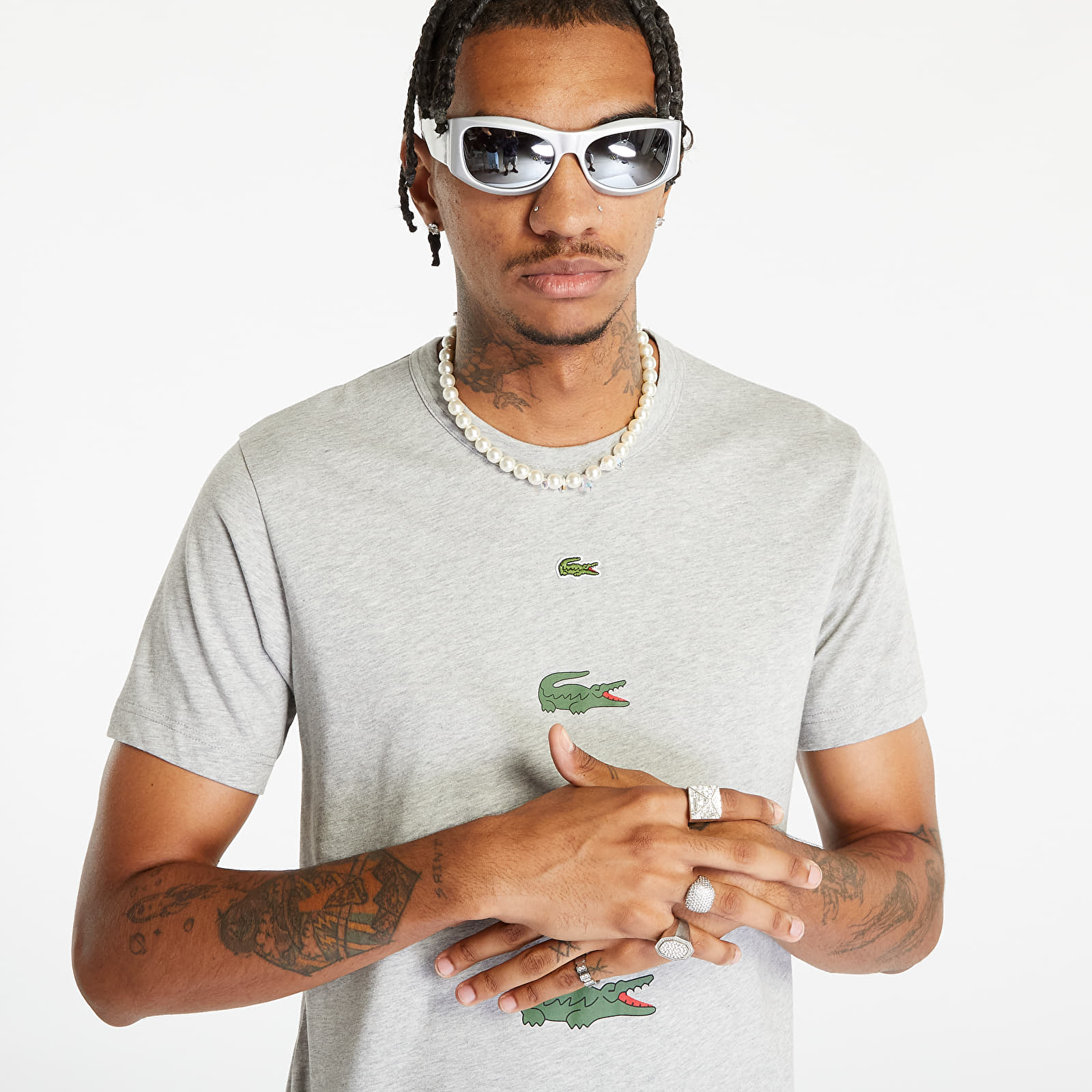 T-shirts Comme des Garçons SHIRT x Lacoste Knit T-Shirt Top Grey