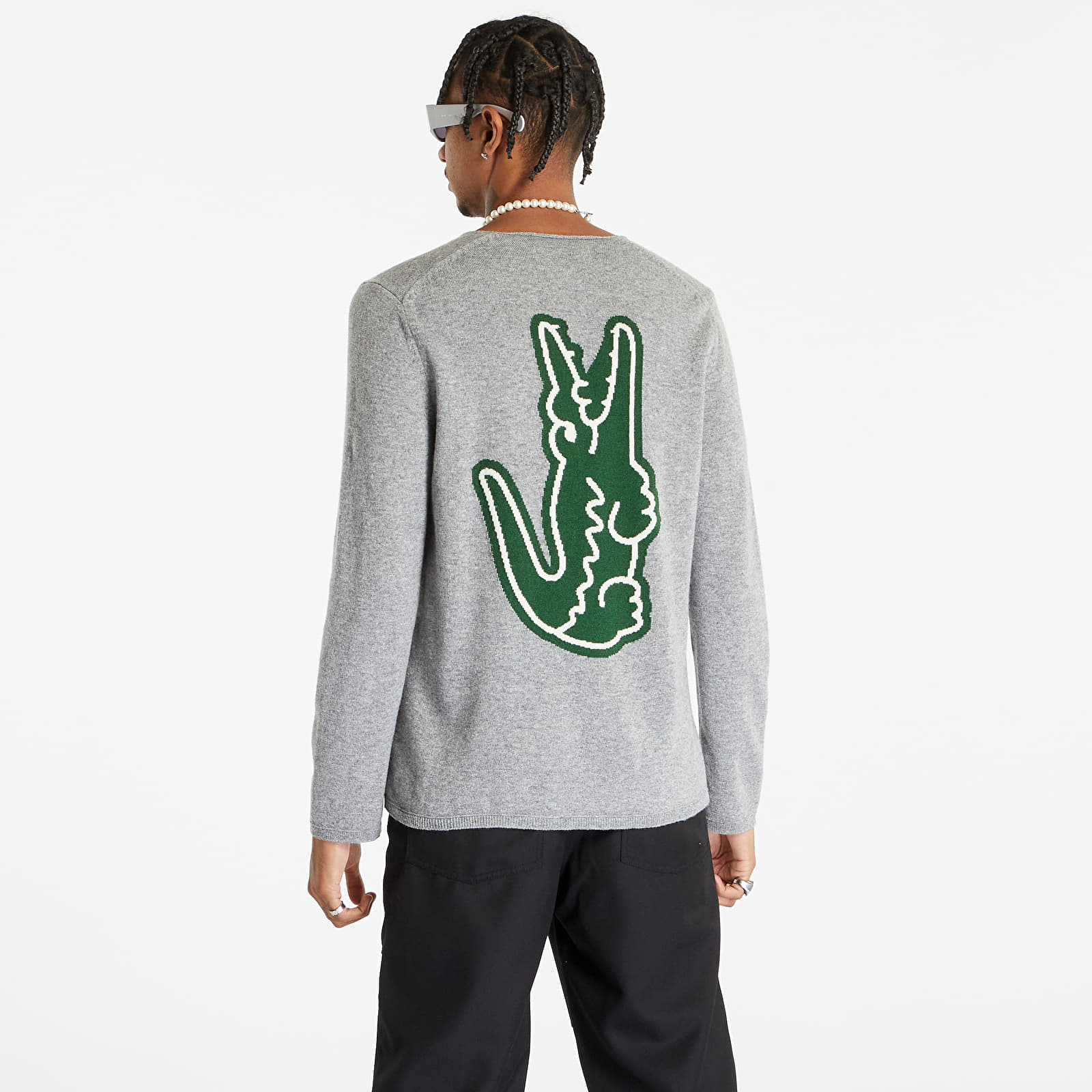 Svetre Comme des Garçons SHIRT x Lacoste Knit Sweater Grey