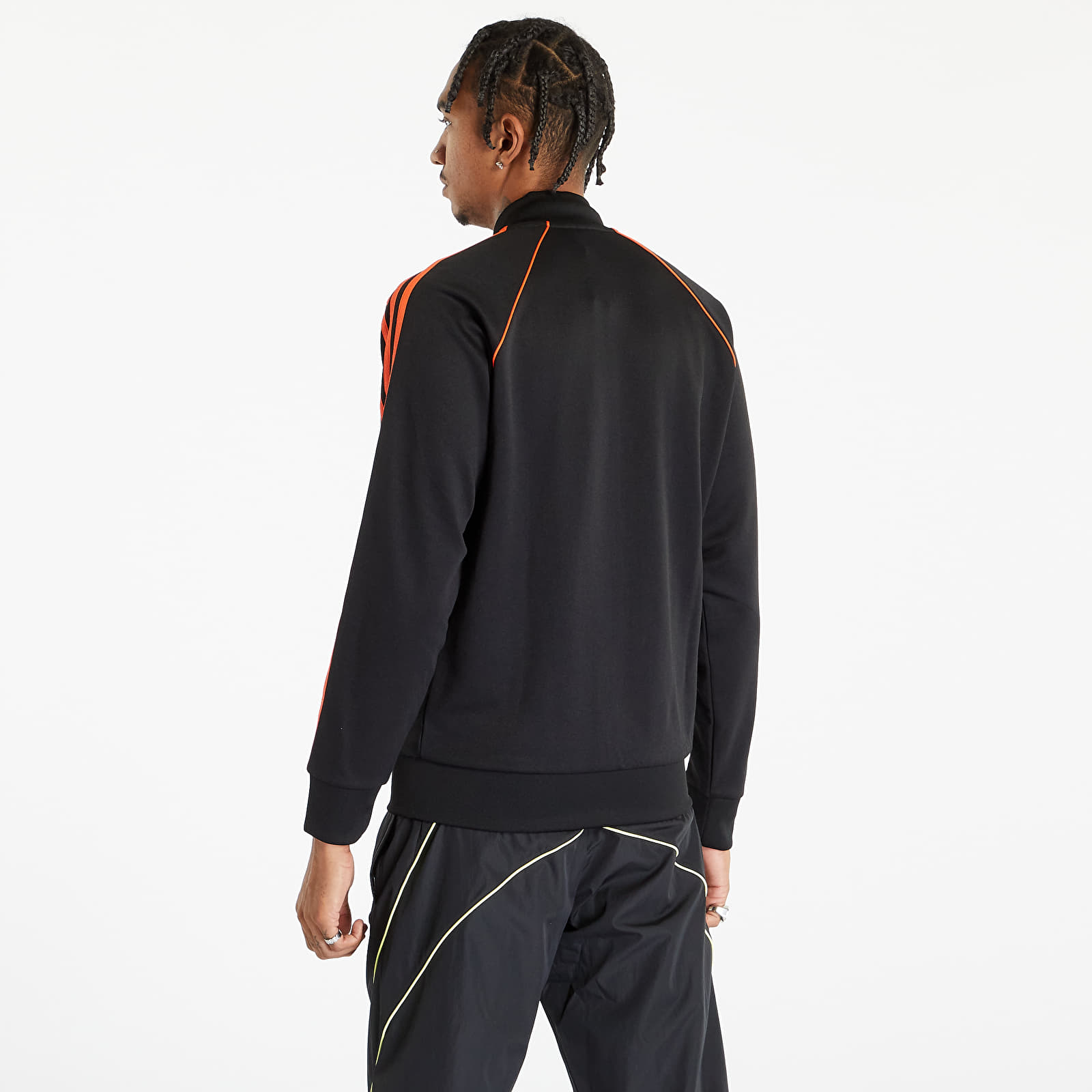 Adidas originals sweatshirt in 2025 black with orange piping