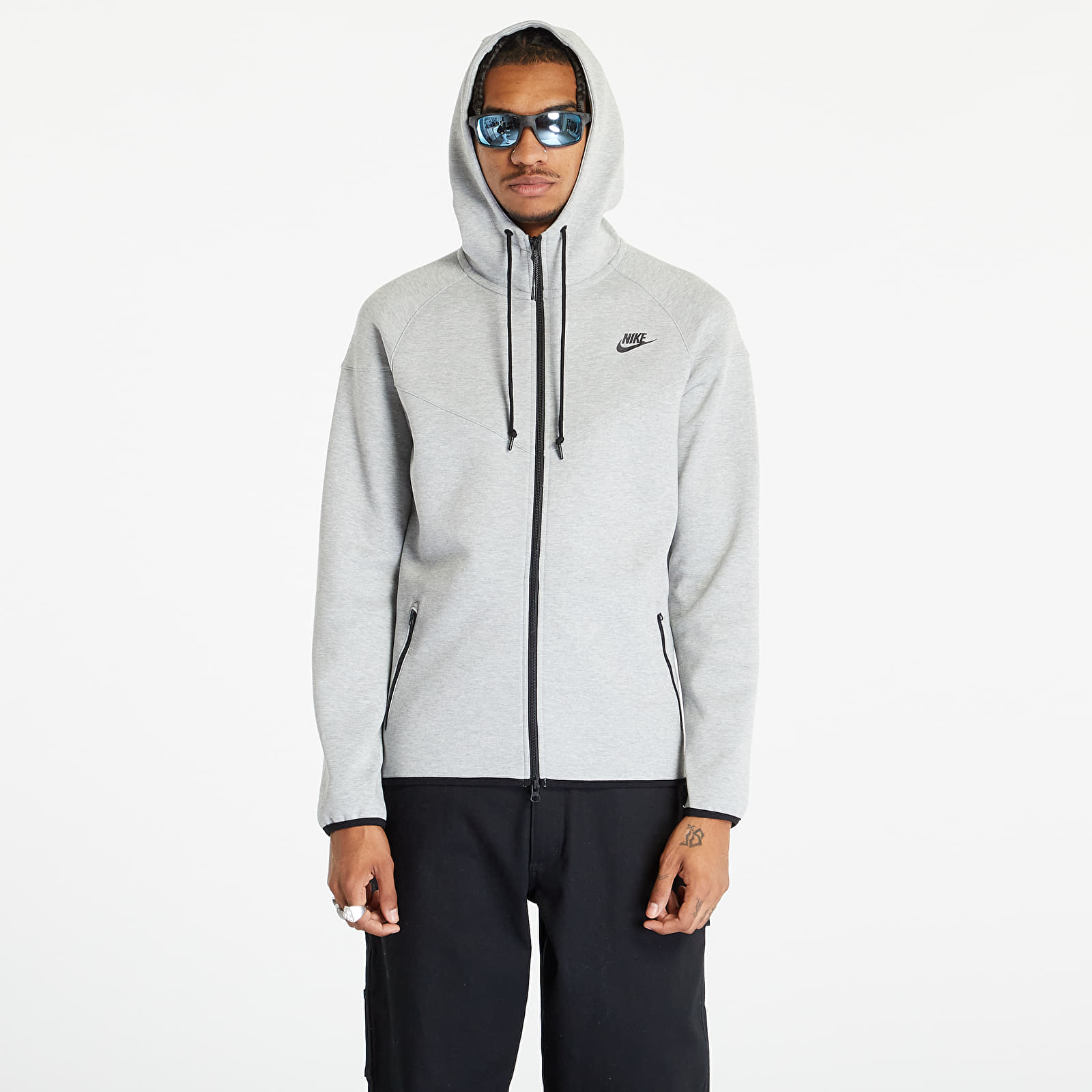 Mikiny Nike Dri-FIT Men's Camo Print Training Full-Zip Hoodie Dark Grey Heather/ Black