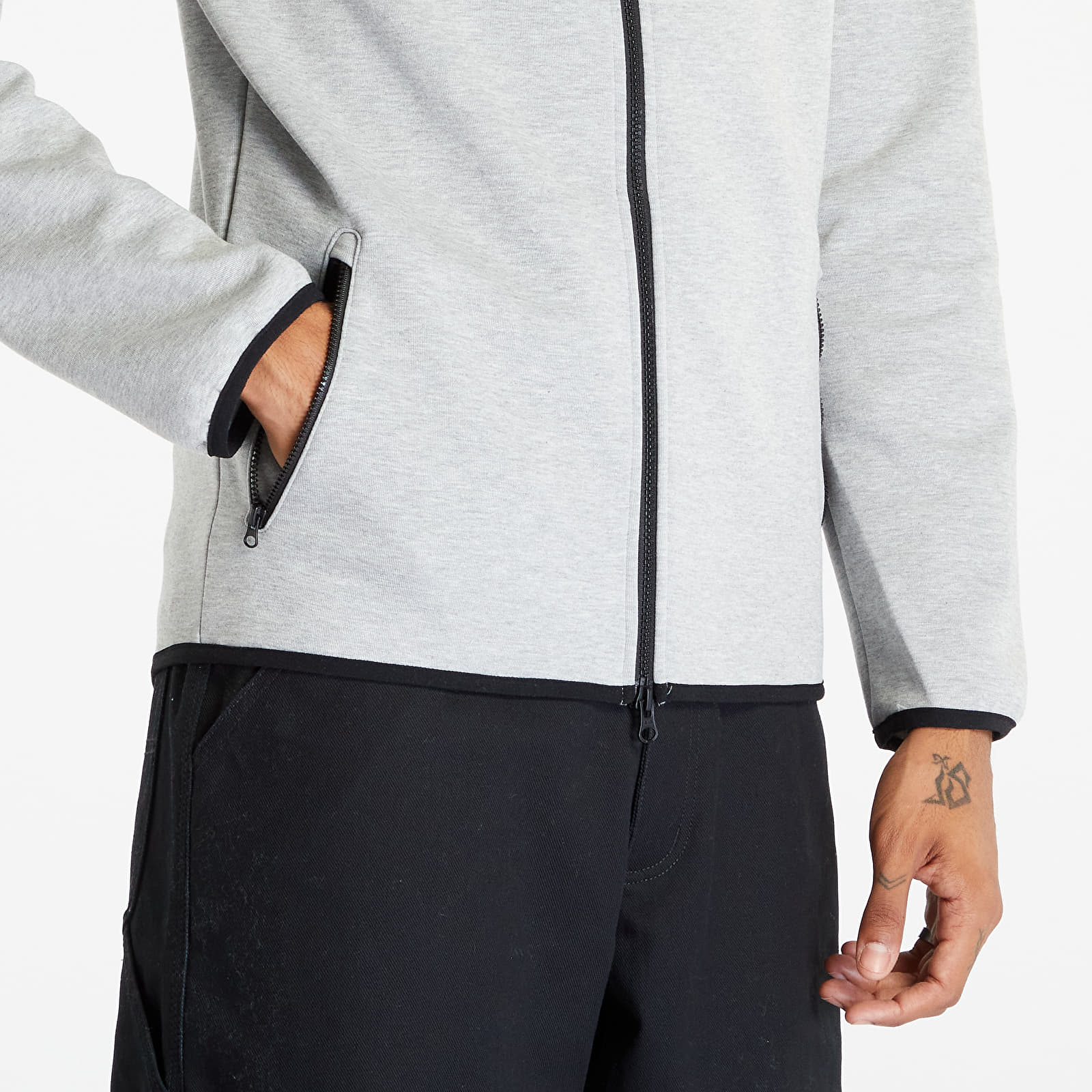 Mikiny Nike Dri-FIT Men's Camo Print Training Full-Zip Hoodie Dark Grey Heather/ Black