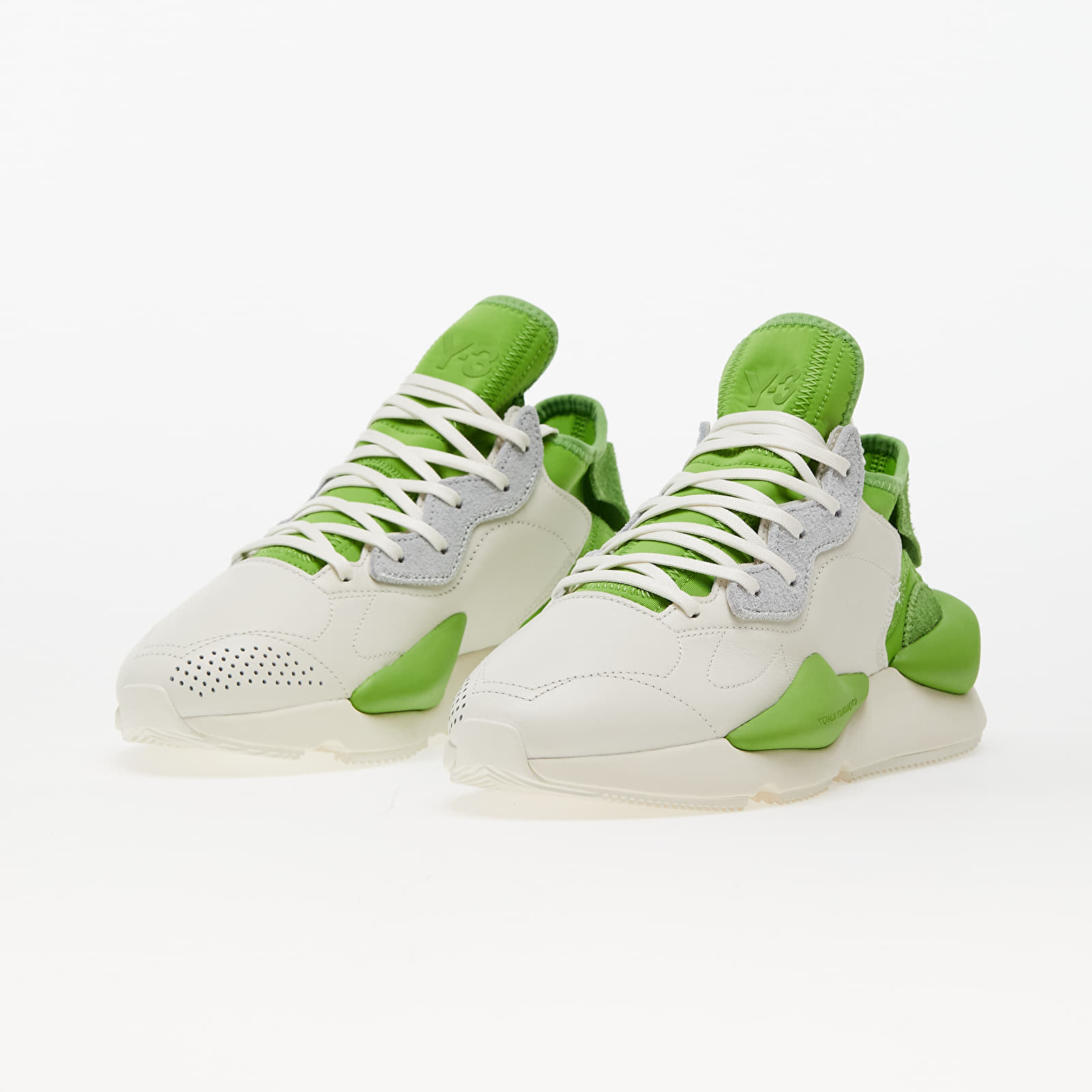 Men s shoes Y 3 Kaiwa Off White Team Rave Green Wonder Silver