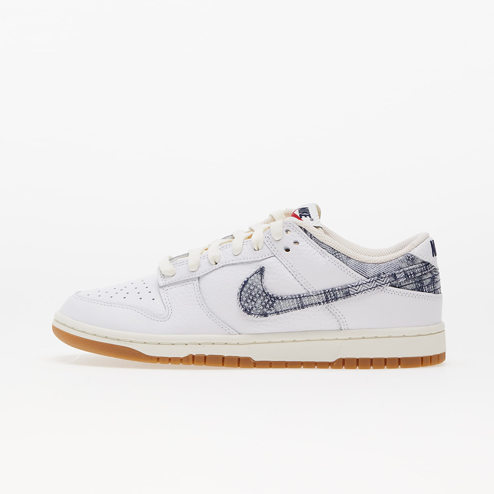 Nike - dunk low white/ midnight navy-gym red-sail