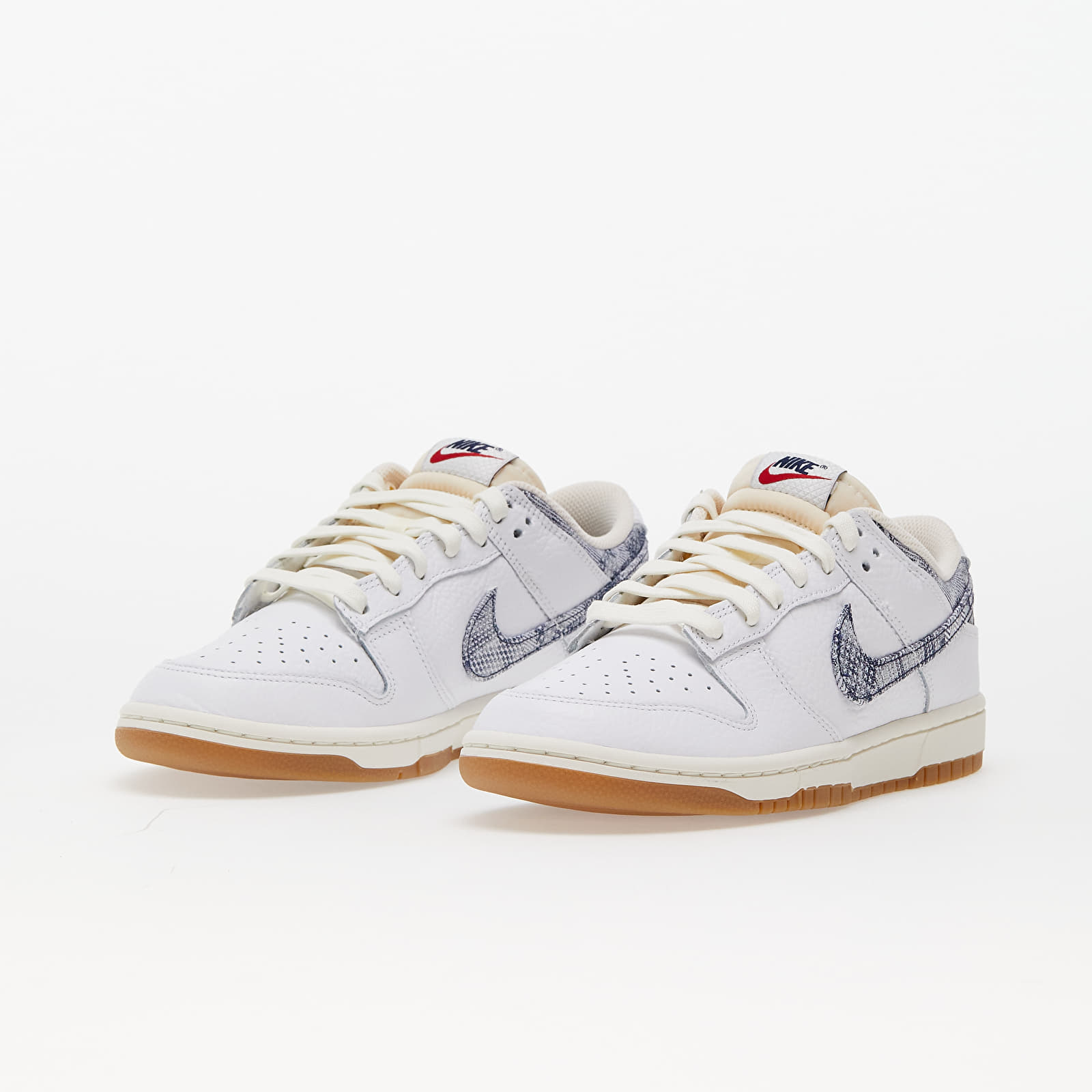 Férfi cipők Nike Dunk Low White/ Midnight Navy-Gym Red-Sail