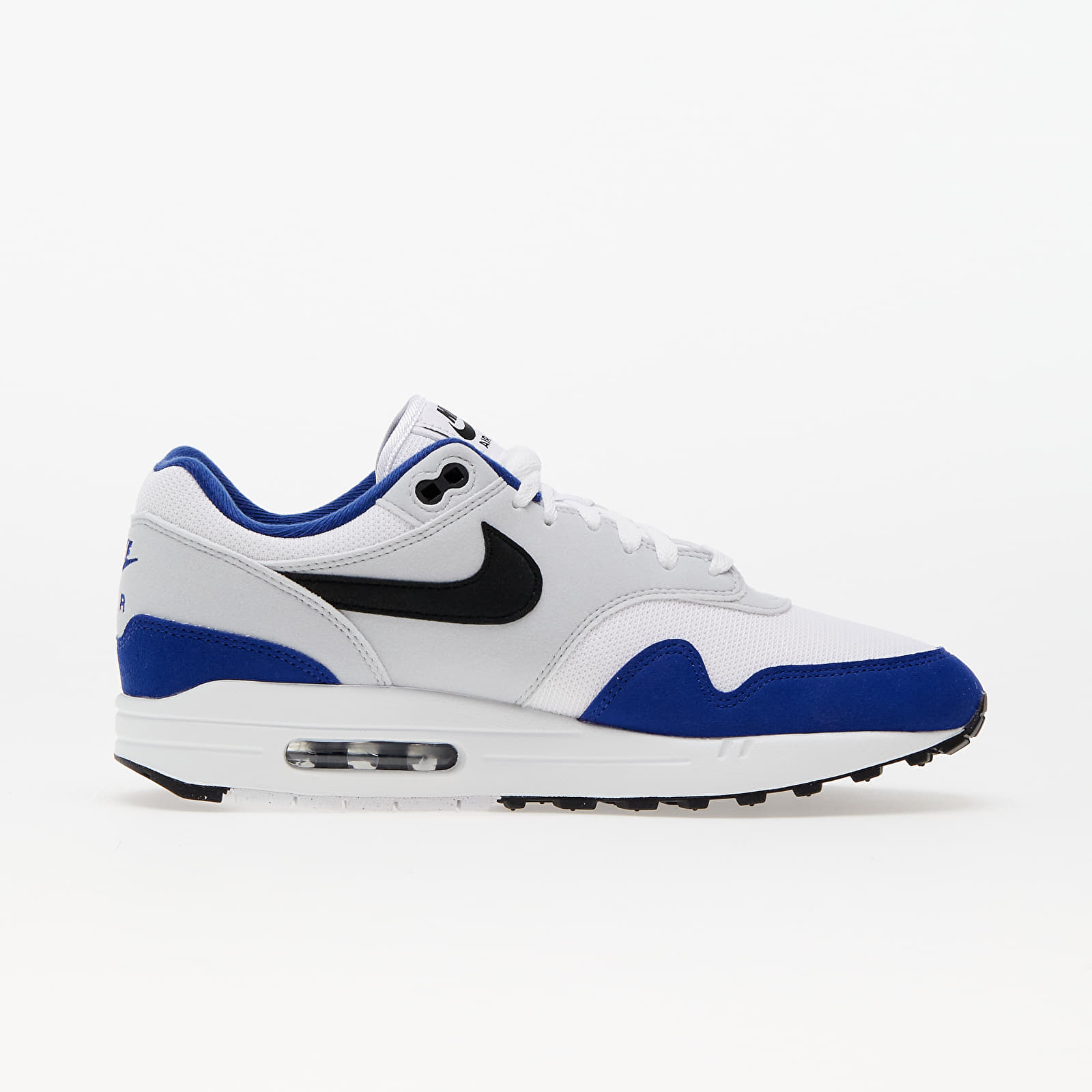 Herren Sneaker und Schuhe Nike Air Max 1 White Black Deep Royal Blue Footshop
