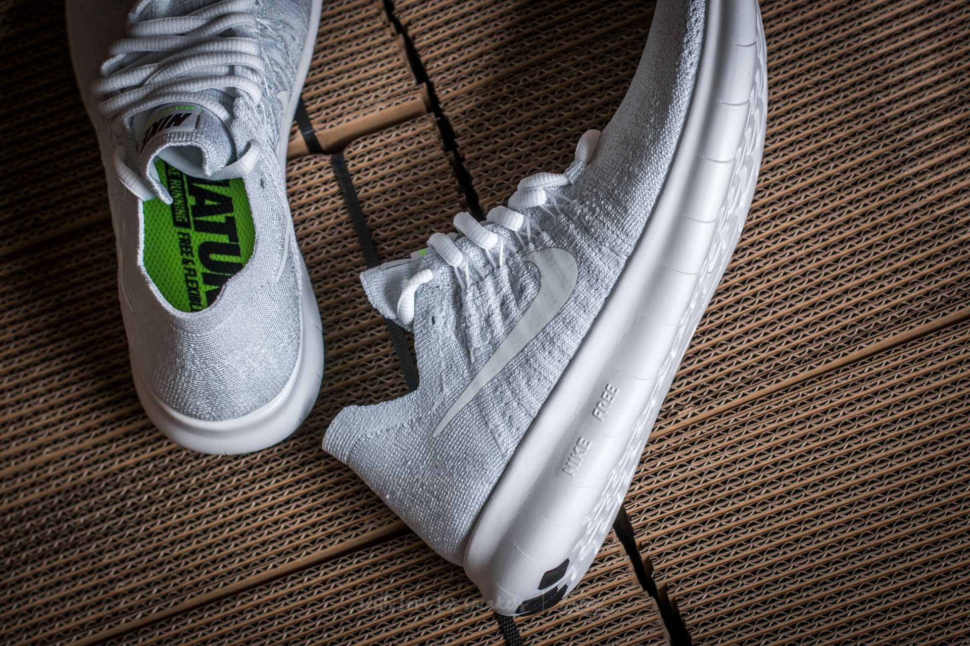 Damen Sneaker und Schuhe Nike Wmns Free RN Flyknit 2017 White/ White-Pure Platinum