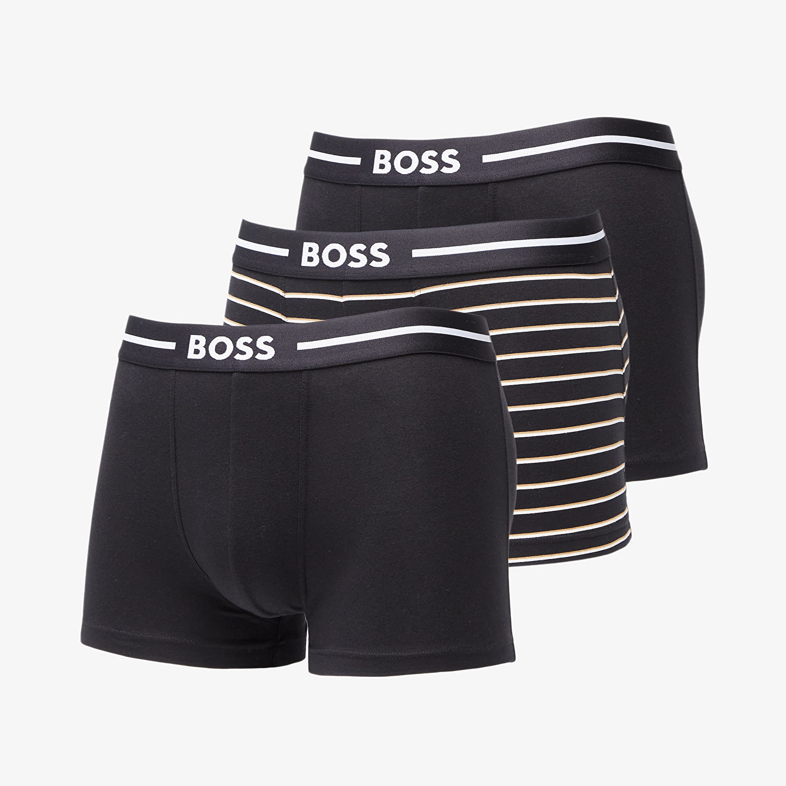 Boxerky Hugo Boss Bold Design Trunk 3-Pack Black/ Green