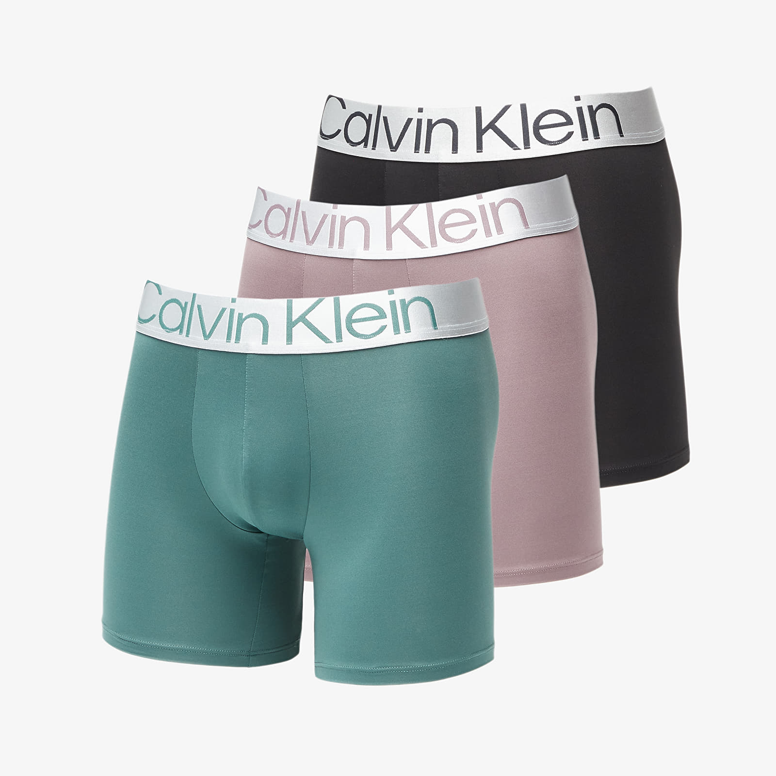 Levně Calvin Klein Reconsidered Steel Micro Boxer Brief 3-Pack Black/ Sparrow/ Garden Topiray