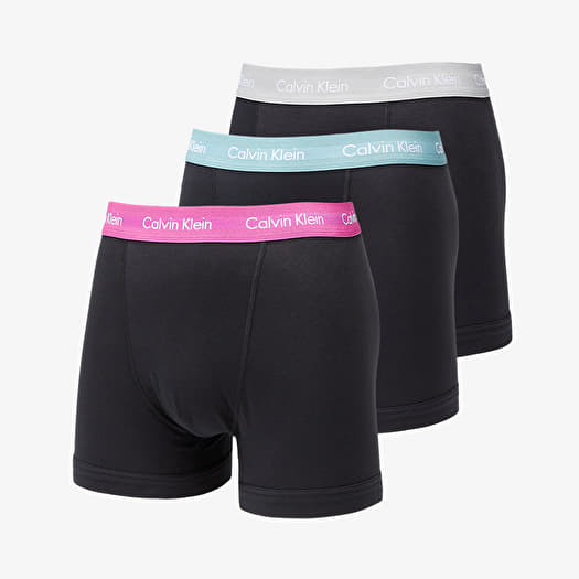 Boxer shorts Calvin Klein Cotton Stretch Classic Fit Trunk 3-Pack Black/  Wild Aster/ Grey Heather/ Artic Green WB