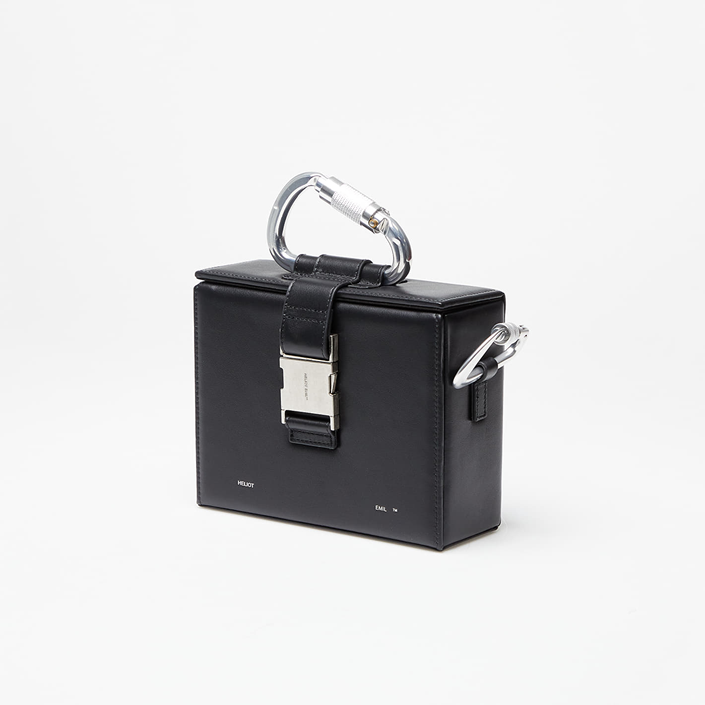 HELIOT EMIL Leather Carabiner Box Bag Black