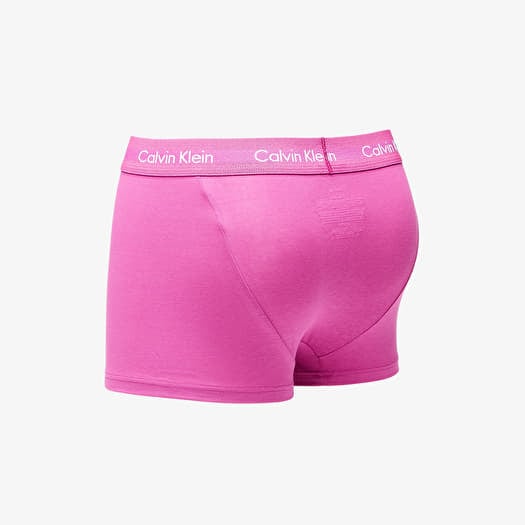 Boxer shorts Calvin Klein Cotton Stretch Low Rise Trunk 3-Pack Wild Aster/  Grey Heather/ Artic Green