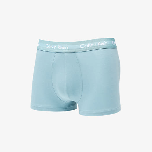 Boxer shorts Calvin Klein Cotton Stretch Low Rise Trunk 3-Pack Wild Aster/  Grey Heather/ Artic Green