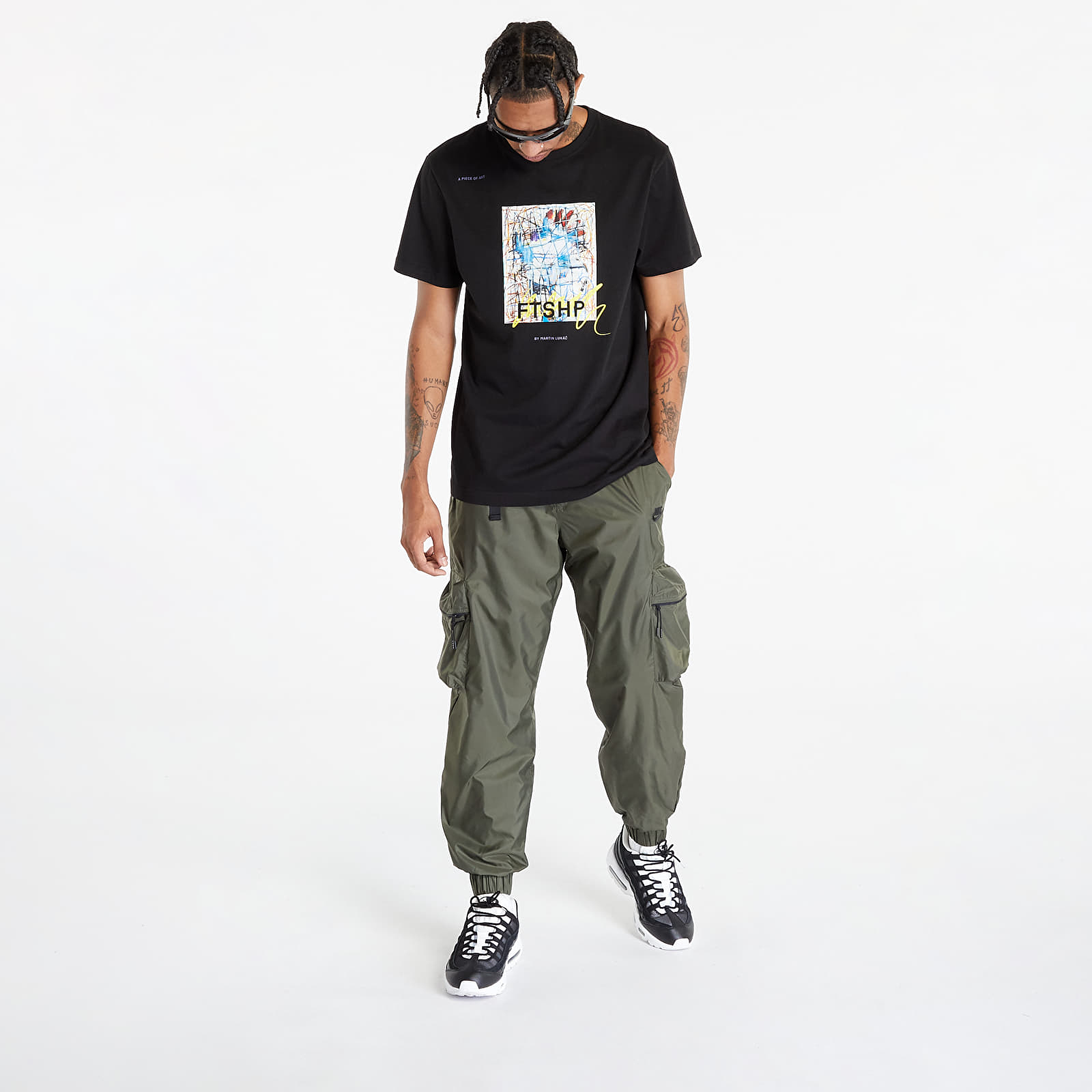 Tričká Footshop x Martin Lukáč Colouring Outside The Lines T-Shirt UNISEX Black