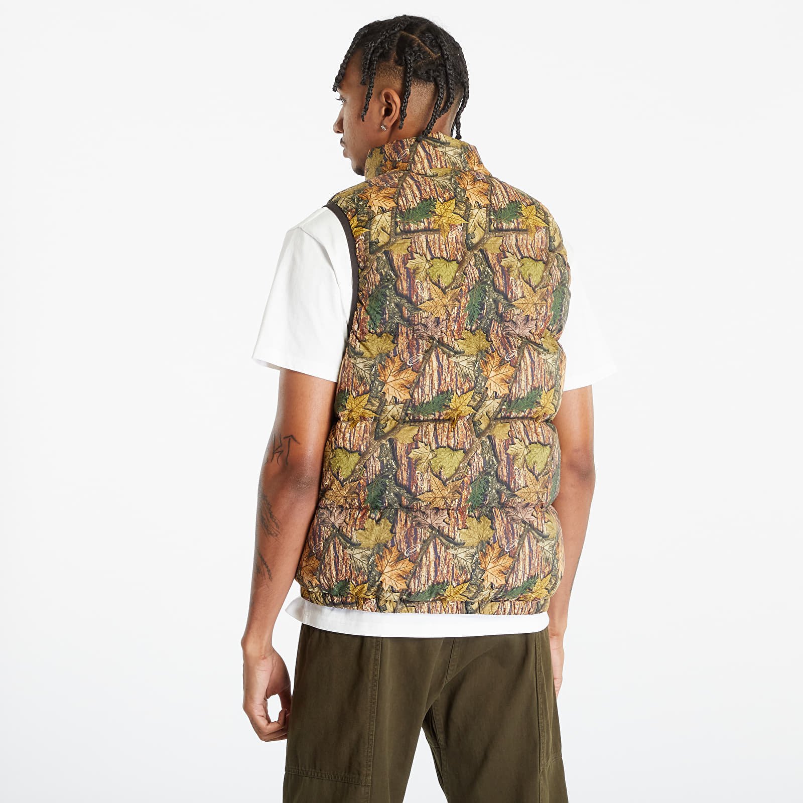 Vesty Gramicci Down Puffer Vest UNISEX Leaf Camo
