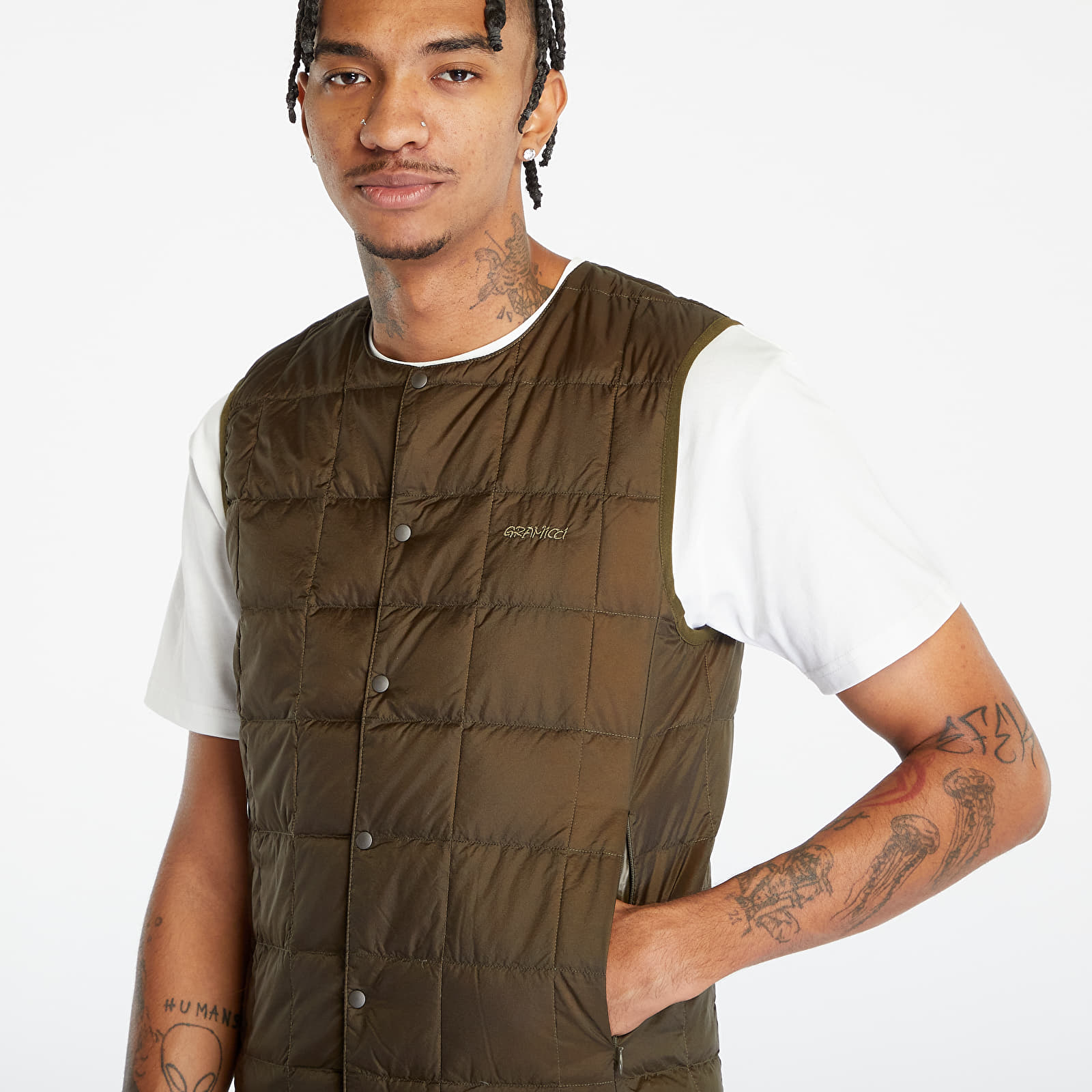Westen Gramicci Inner Down Vest UNISEX Deep Olive