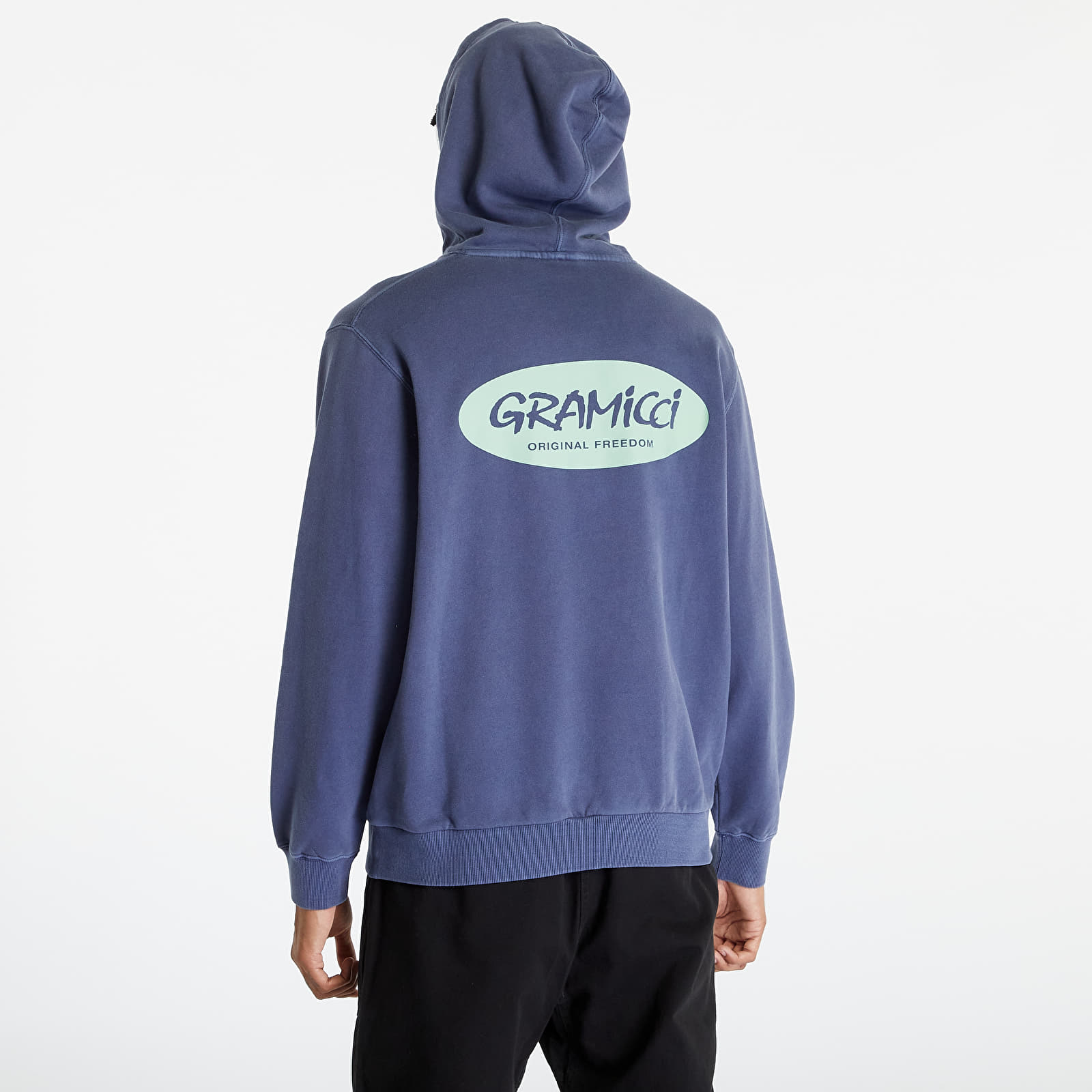 Hanorace Gramicci Original Freedom Oval Hooded Sweatshirt UNISEX Navy Pigment