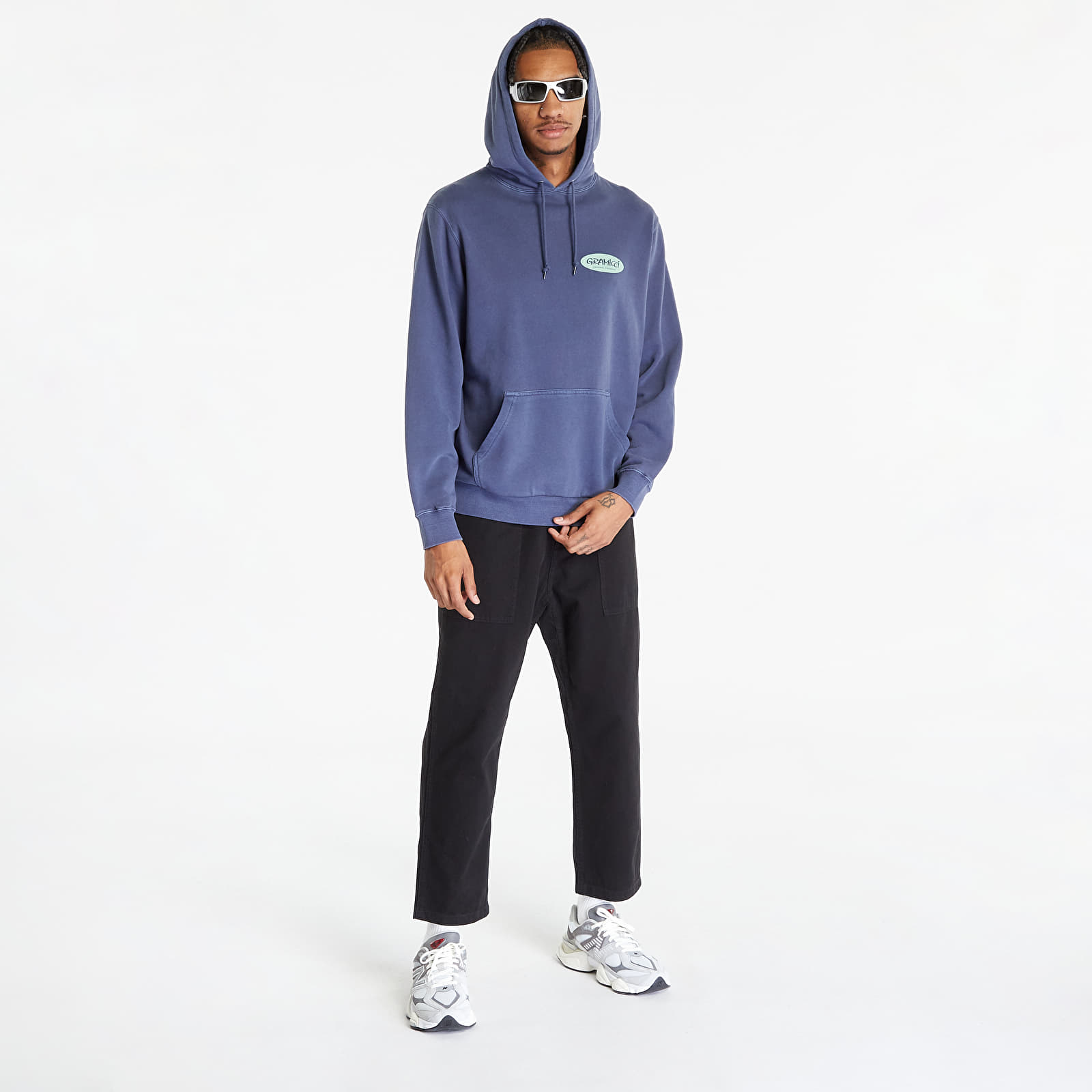 Hanorace Gramicci Original Freedom Oval Hooded Sweatshirt UNISEX Navy Pigment