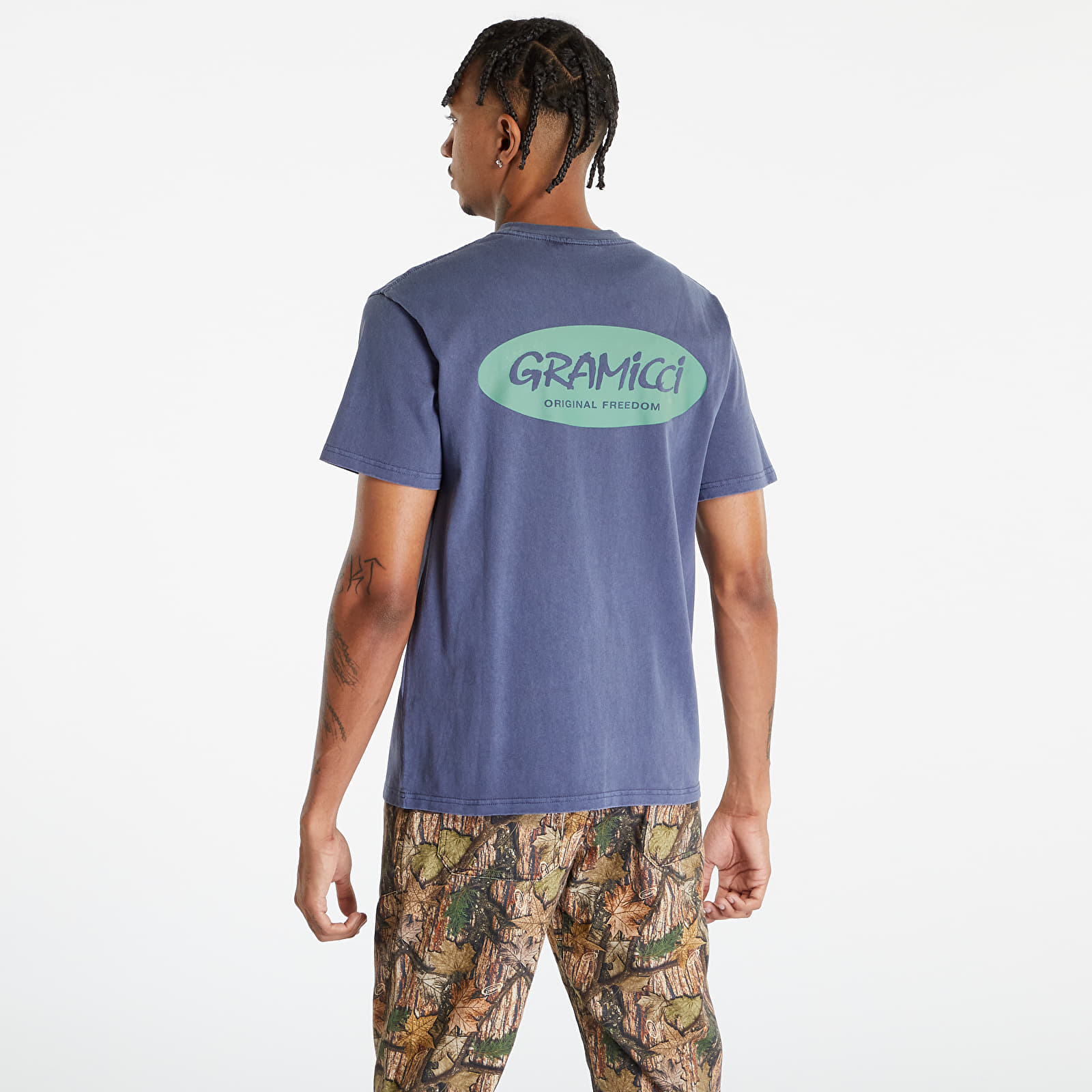 Pólók Gramicci Original Freedom Oval Tee UNISEX Navy Pigment