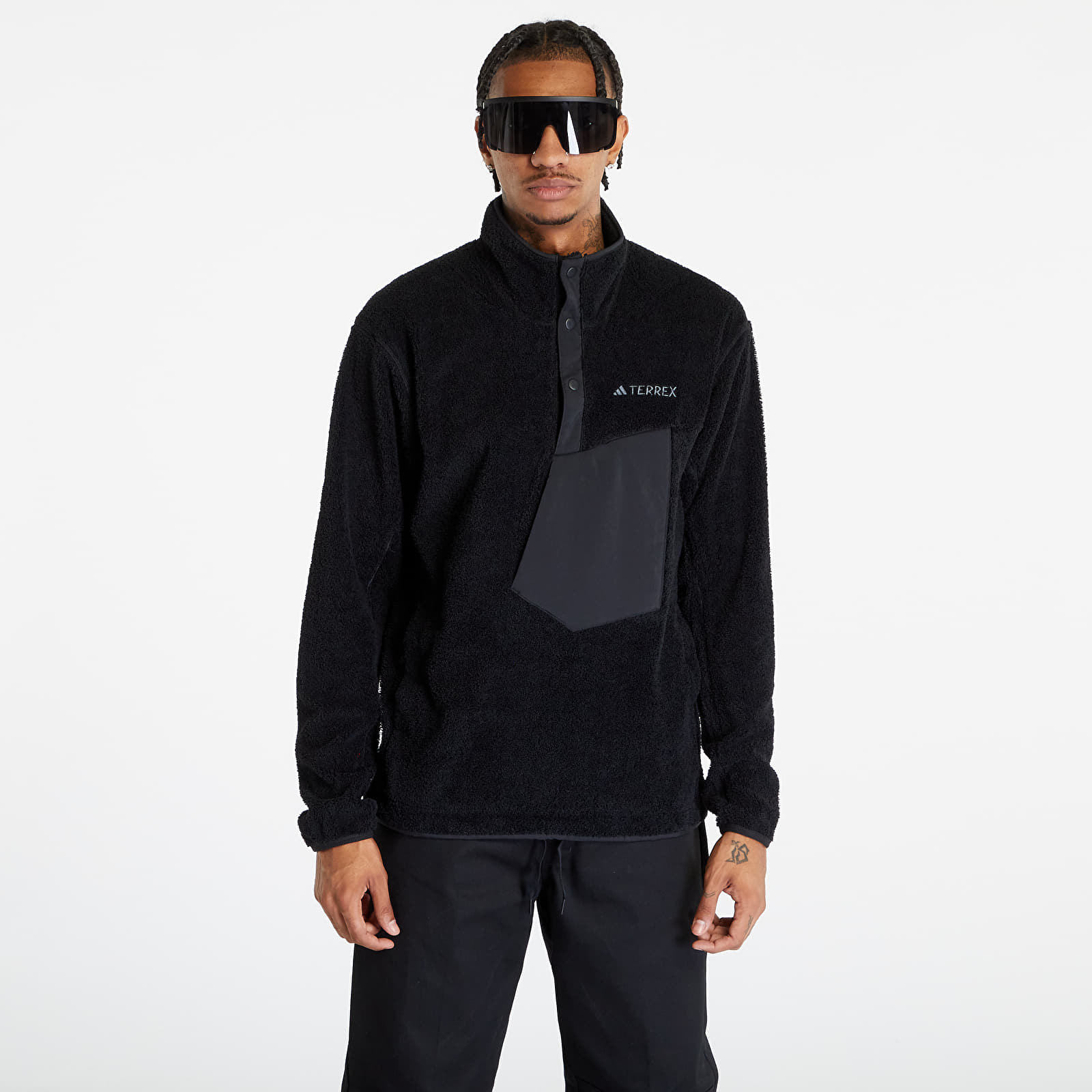 Striukės adidas Terrex Xploric High Pile Fleece Pullover Black