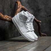 Air Jordan 1 Mid White/ Pure Platinum-White